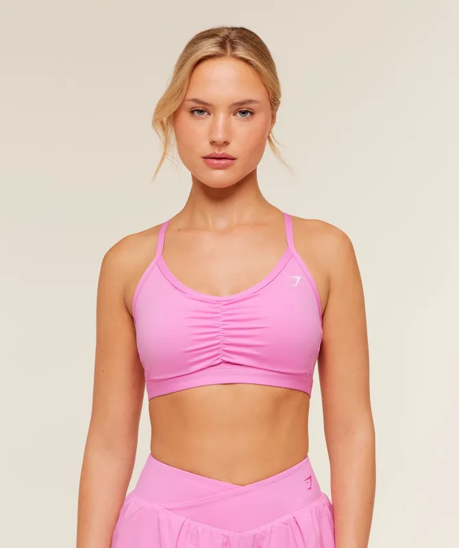 Gymshark Ruched Sports Bra - Focus Pink made by Gymshark