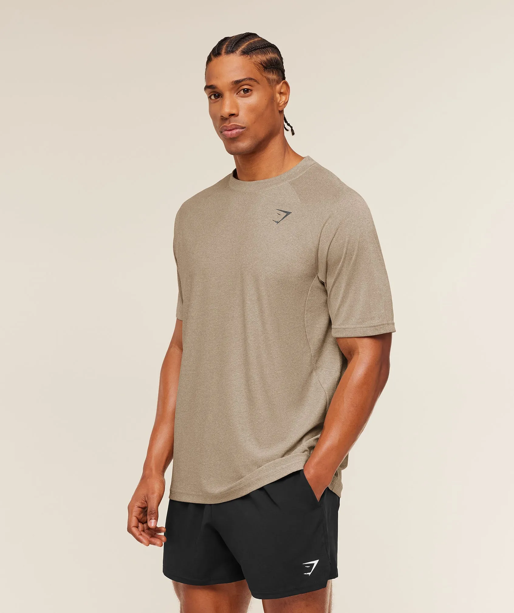Gymshark Weekend T-Shirt - Cement Brown/Tinted White sold by Gymshark product image thumbnail 3