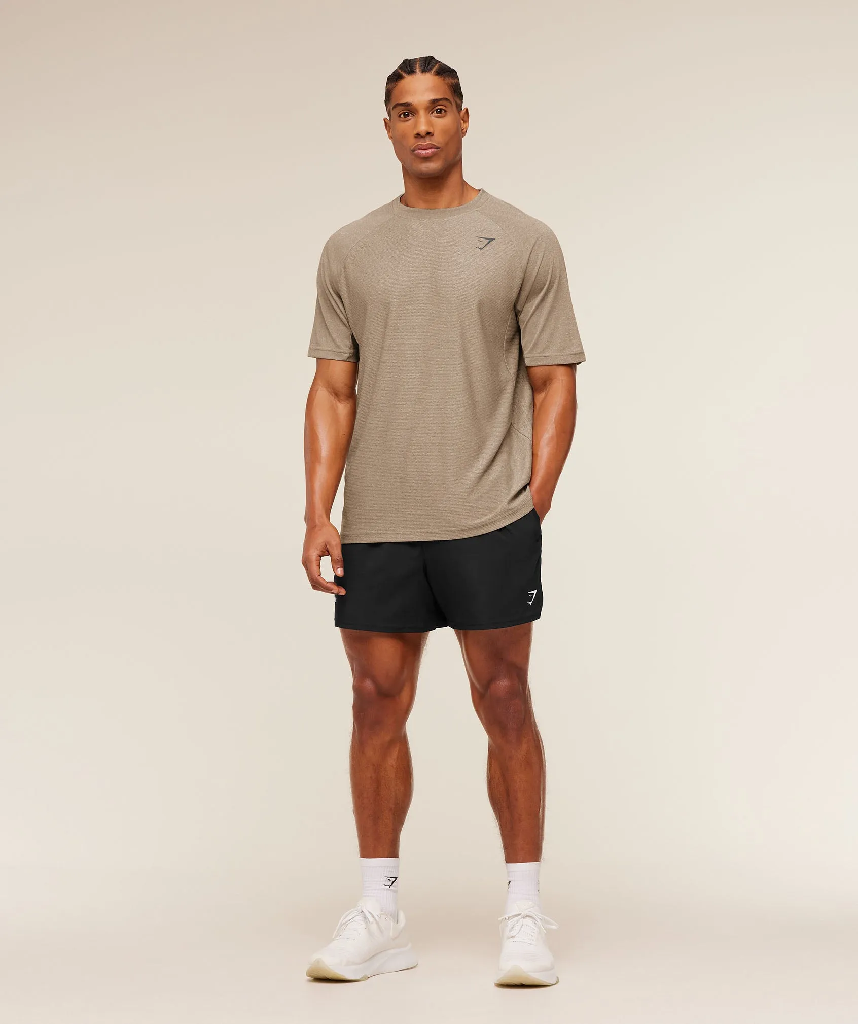 Gymshark Weekend T-Shirt - Cement Brown/Tinted White sold by Gymshark product image thumbnail 4