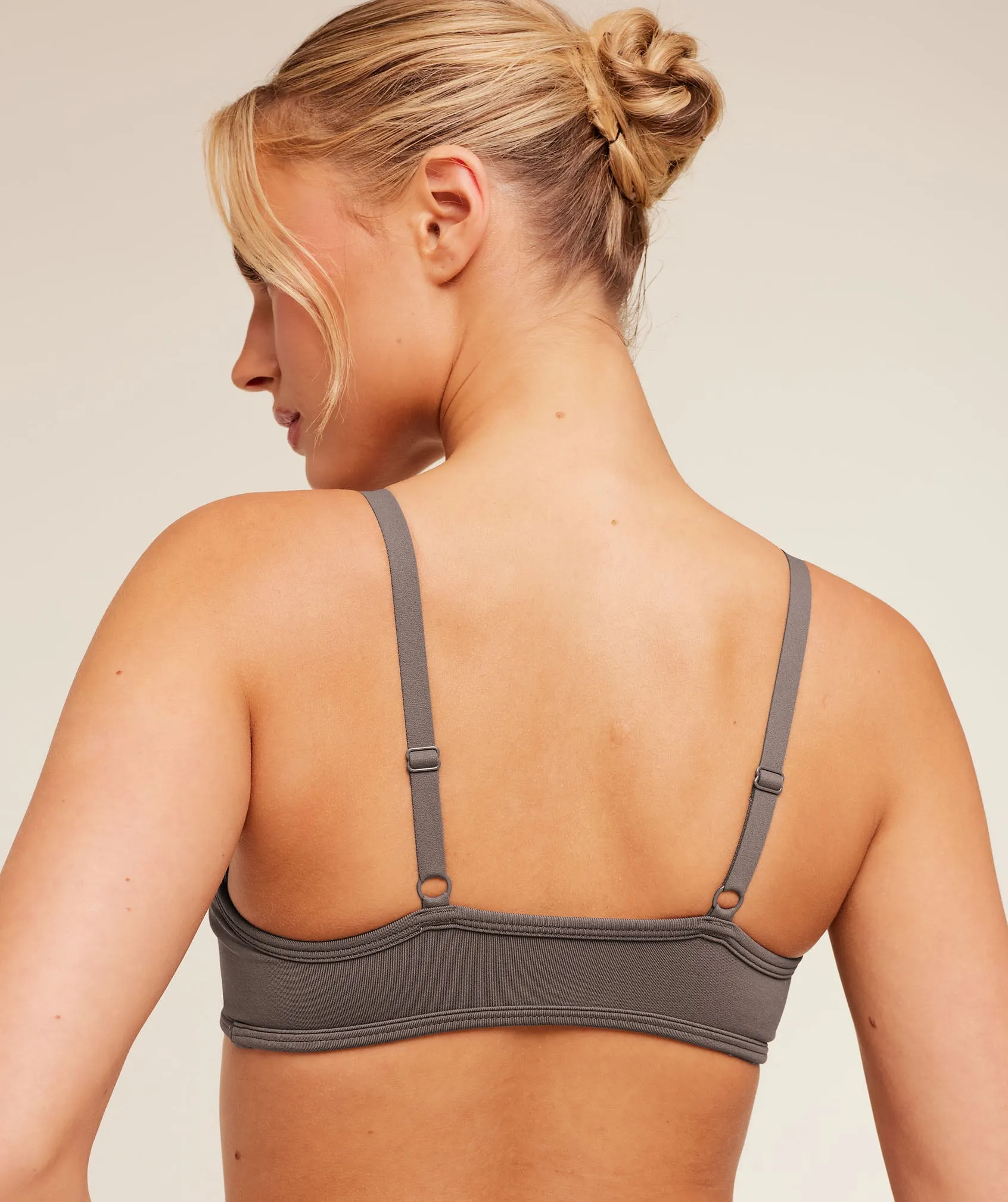 Gymshark Soft Sculpt V-neck Sports Bra - Cool Brown sold by Gymshark product image thumbnail 2