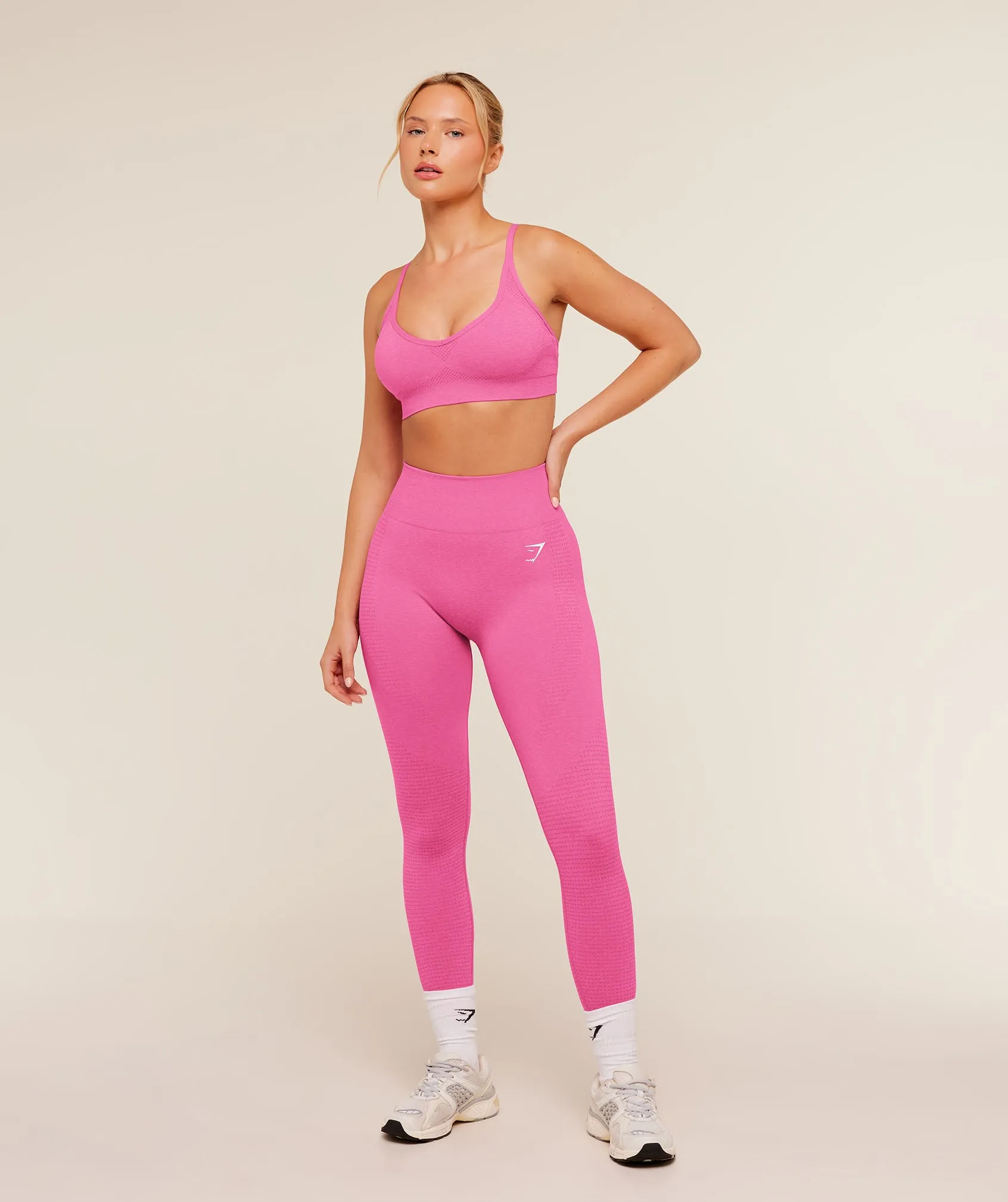 Gymshark Vital Regular Leggings - Super-Set Pink/Marl sold by Gymshark product image thumbnail 4