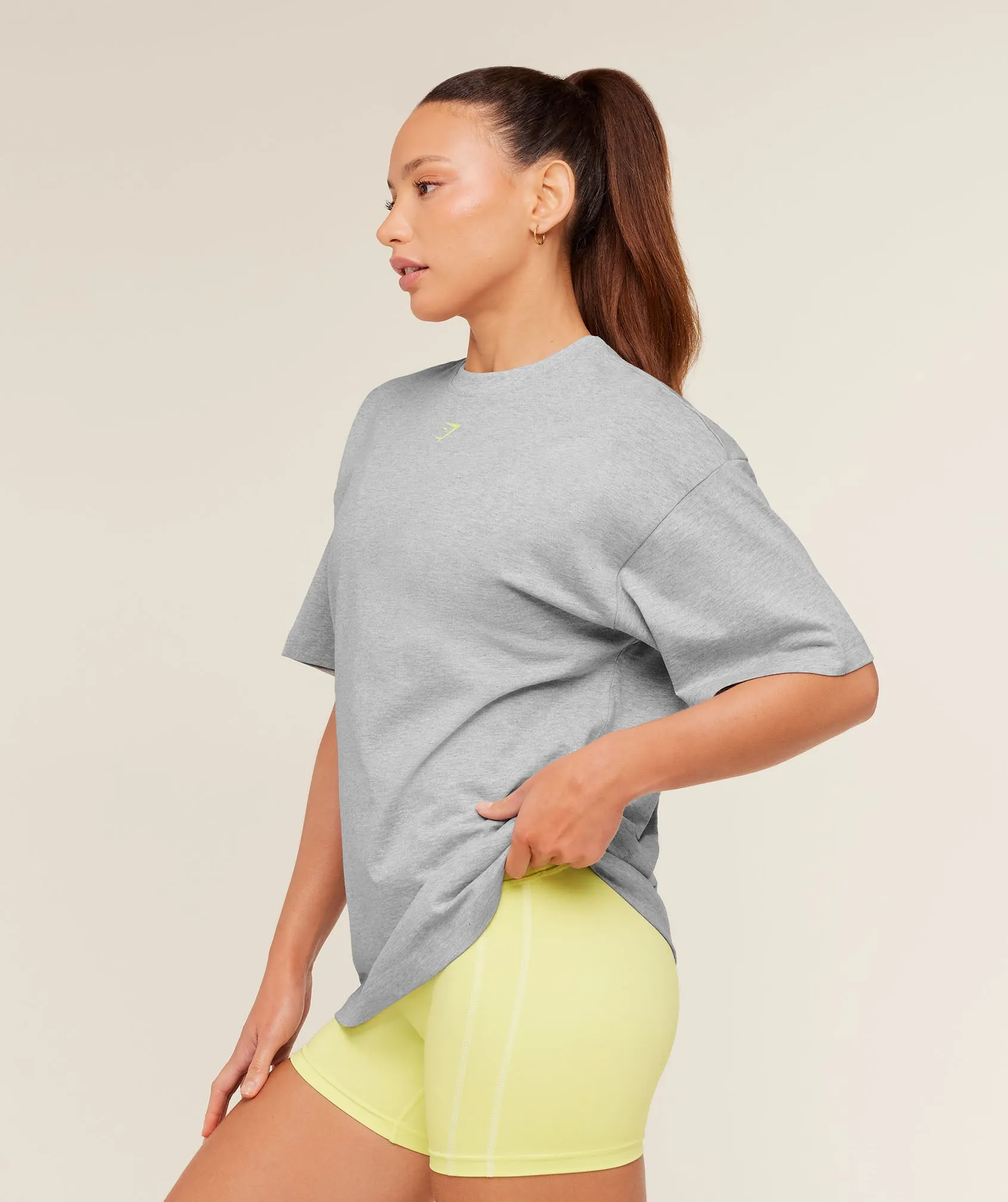 Gymshark Glutey Calls Graphic T-Shirt - Light Grey Core Marl sold by Gymshark product image thumbnail 3