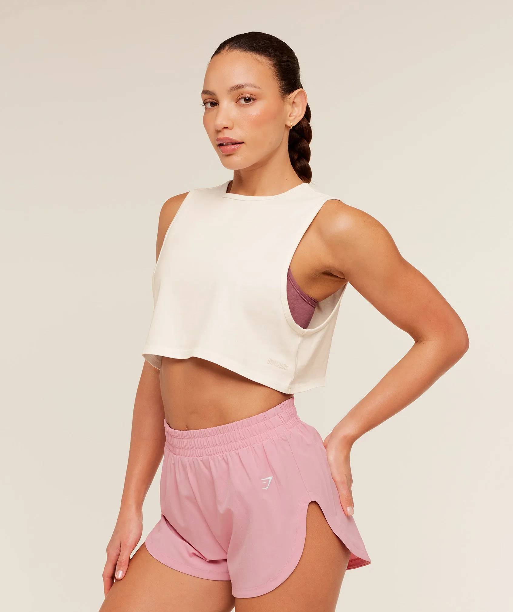 Gymshark To From Cut Off Tee - Soft White/Wash sold by Gymshark product image thumbnail 4