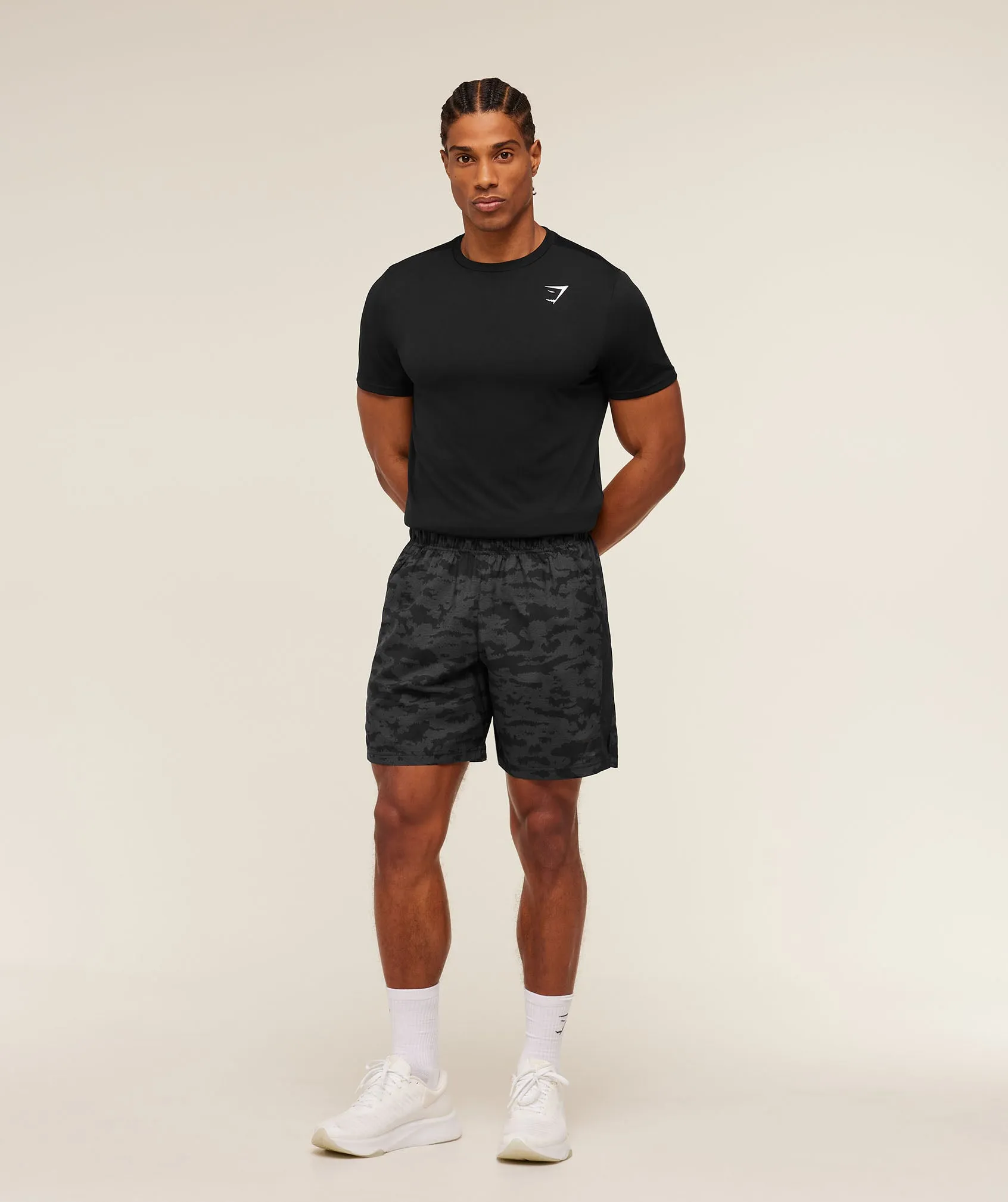 Gymshark Sport 7" Shorts - Grey/Black sold by Gymshark product image thumbnail 4