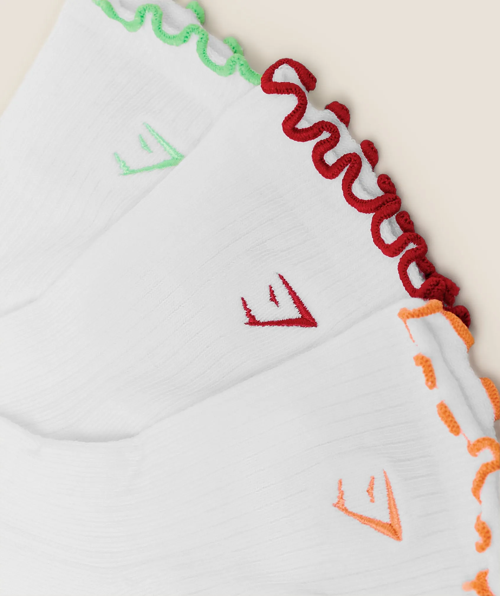 Gymshark Fruity Graphic Midi Frill Socks 3pk - White sold by Gymshark product image thumbnail 3