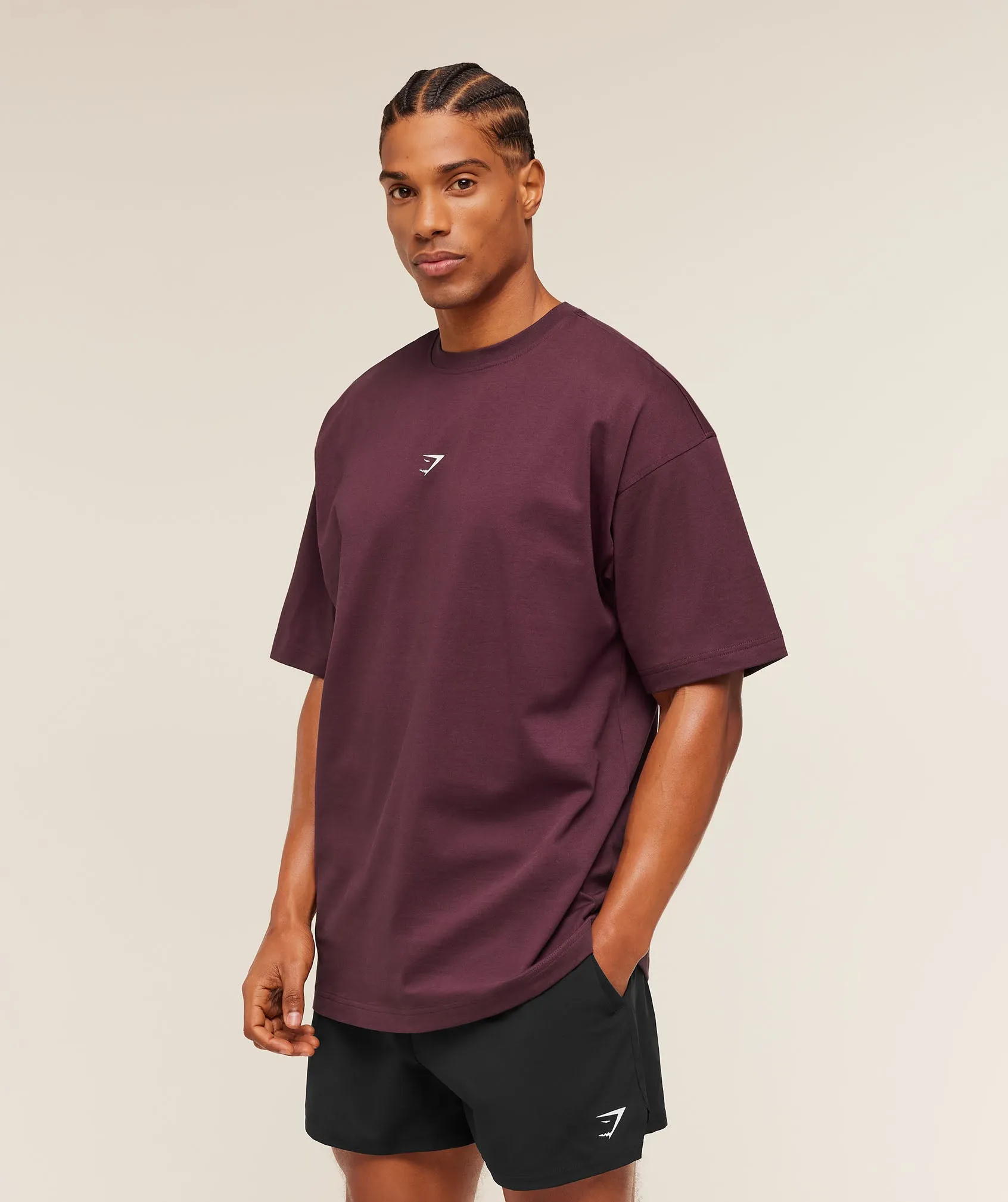 Gymshark Atlas T-Shirt - Impact Burgundy sold by Gymshark product image thumbnail 3