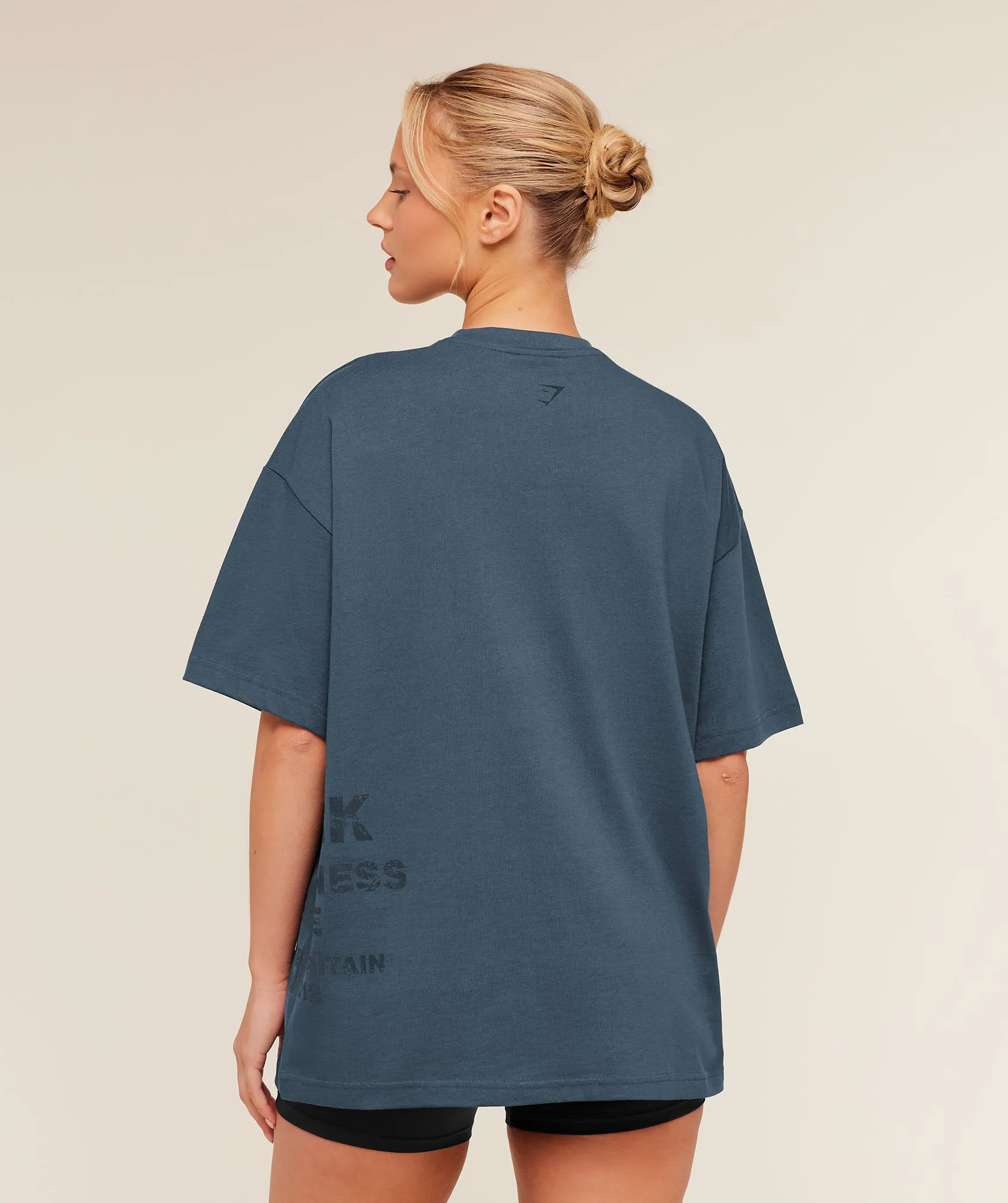 Gymshark Stacked Graphic Short Sleeve T-Shirt - Stealth Blue sold by Gymshark product image thumbnail 2