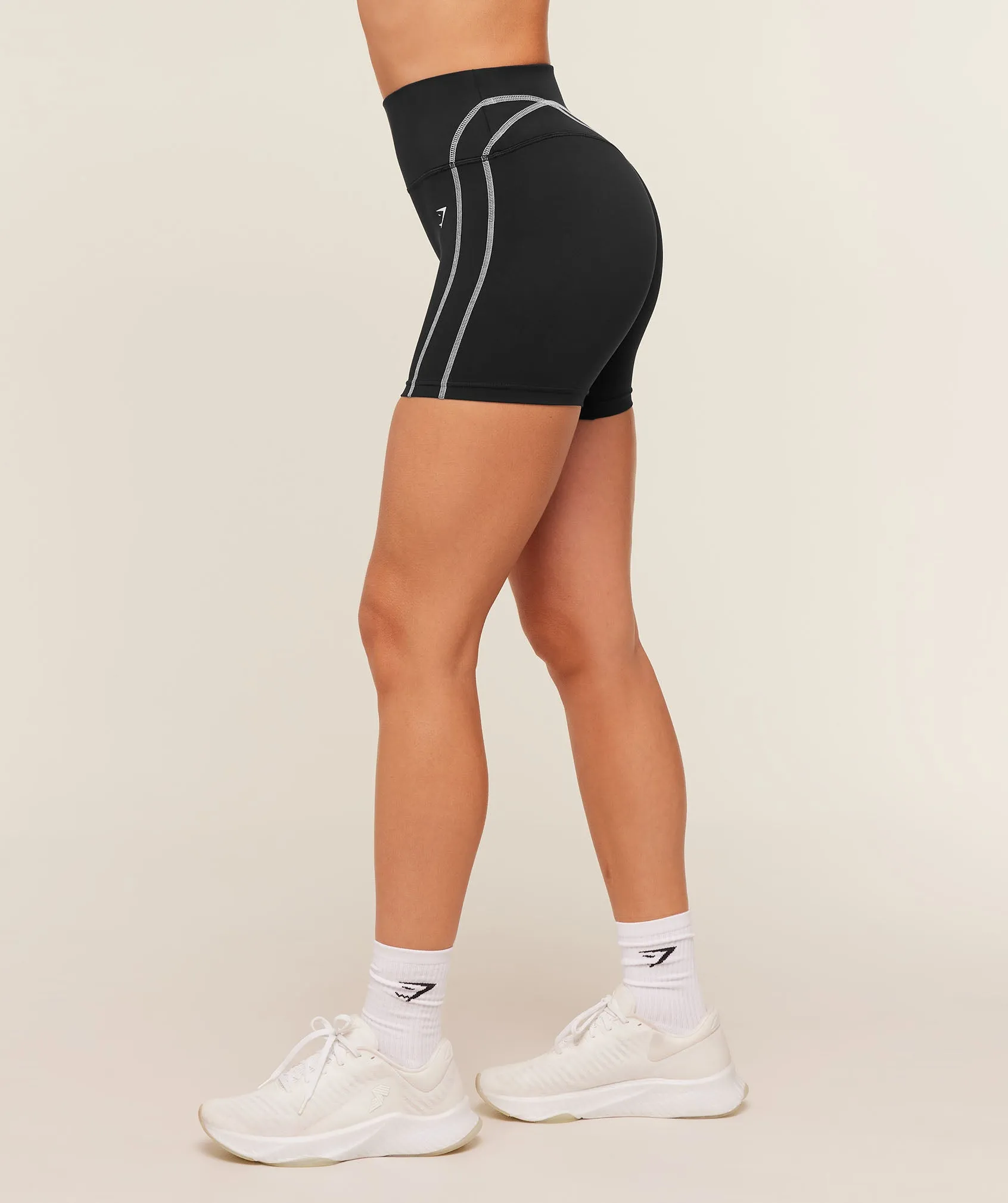 Gymshark Volt Short - Black/White sold by Gymshark product image thumbnail 3