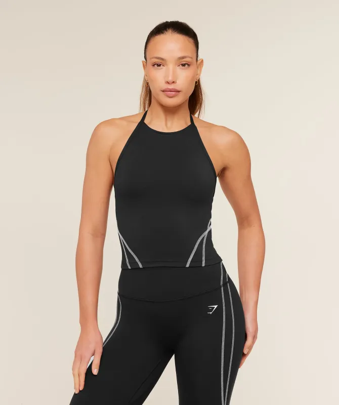 Gymshark Volt Tank Top - Black/White made by Gymshark