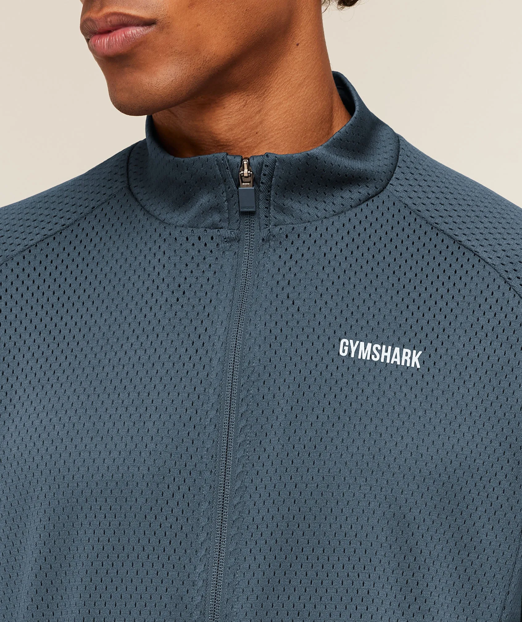 Gymshark Train Zip Through Jacket - Stealth Blue sold by Gymshark product image thumbnail 5
