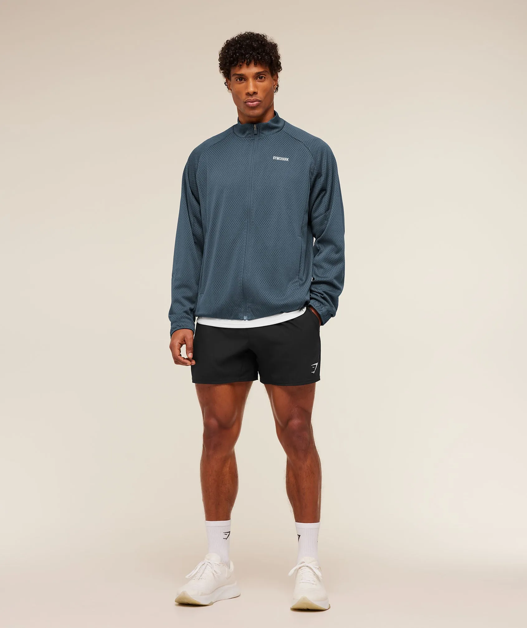 Gymshark Train Zip Through Jacket - Stealth Blue sold by Gymshark product image thumbnail 4