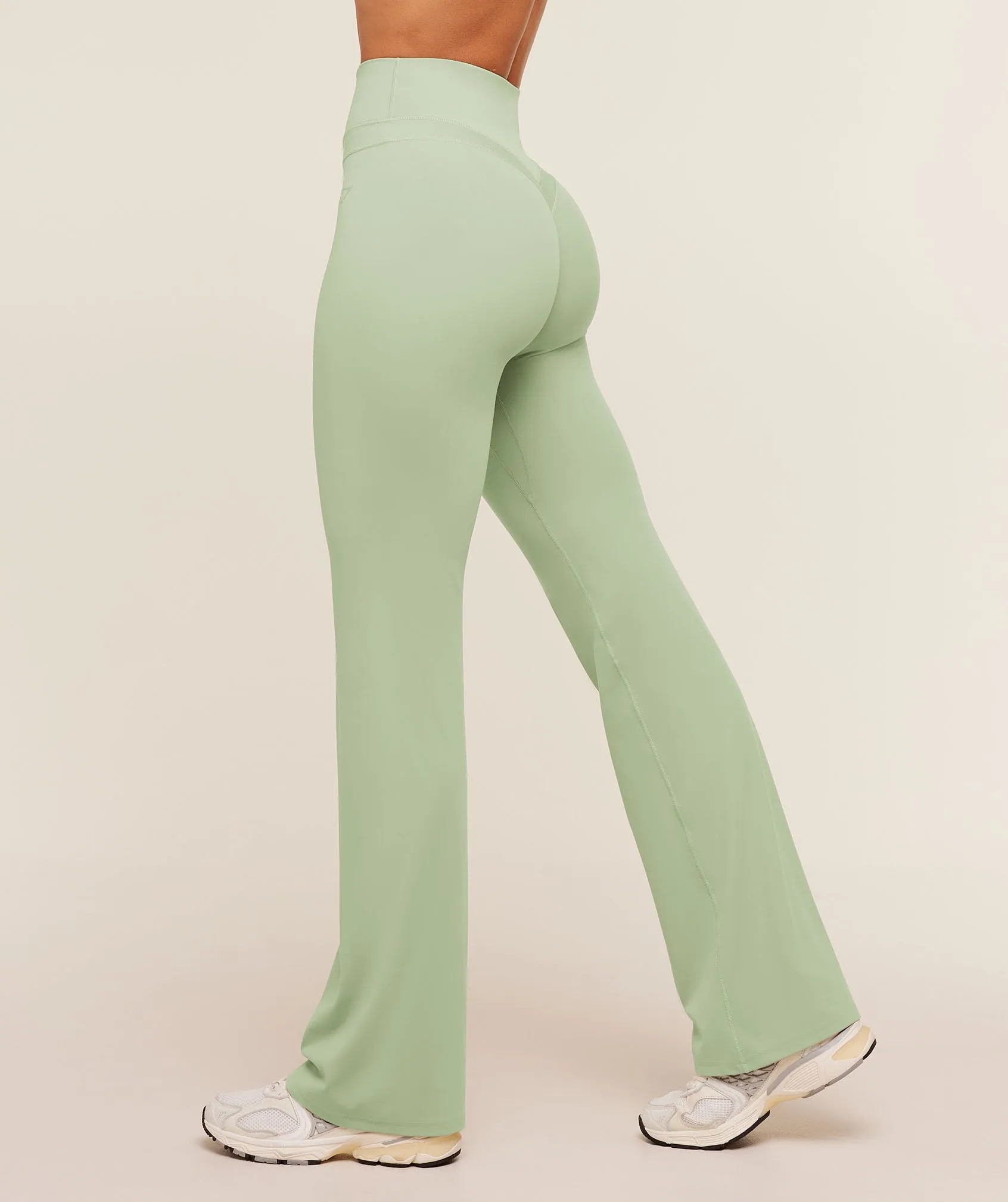Gymshark Whitney Tall Flared Leggings - Haze Green sold by Gymshark product image thumbnail 3