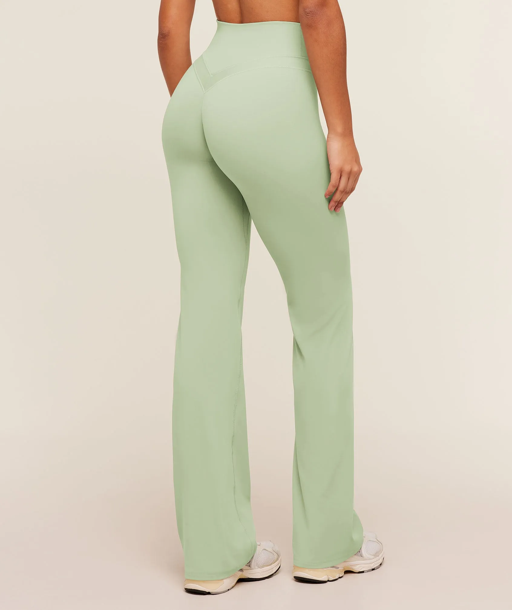 Gymshark Whitney Tall Flared Leggings - Haze Green sold by Gymshark product image thumbnail 2