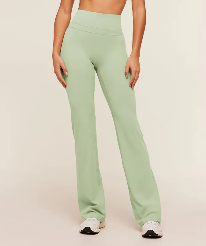 Gymshark Whitney Tall Flared Leggings - Haze Green made by Gymshark