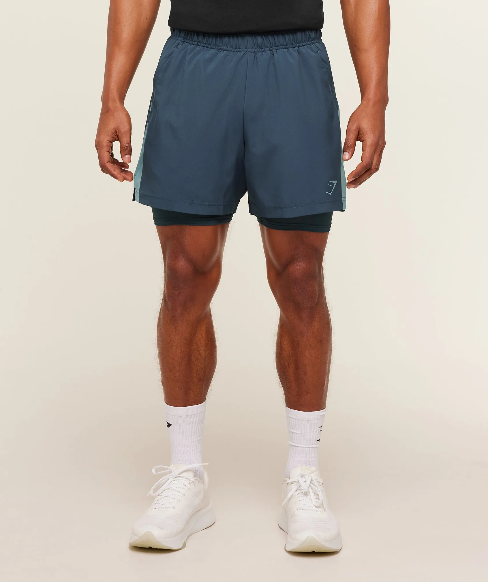 Gymshark Sport 5" 2 in 1 Shorts - Stealth Blue/Storm Blue sold by Gymshark product image thumbnail 2