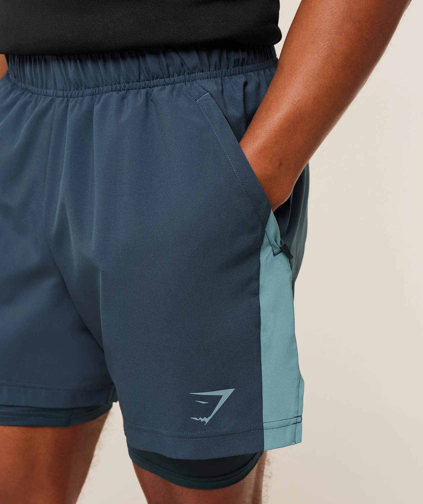Gymshark Sport 5" 2 in 1 Shorts - Stealth Blue/Storm Blue sold by Gymshark product image thumbnail 5