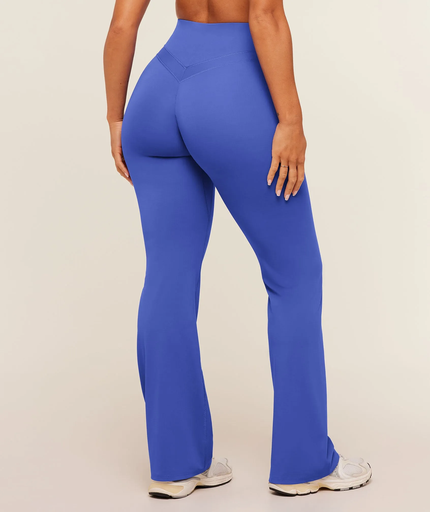 Gymshark Whitney Regular Flared Leggings - Force Blue sold by Gymshark product image thumbnail 2