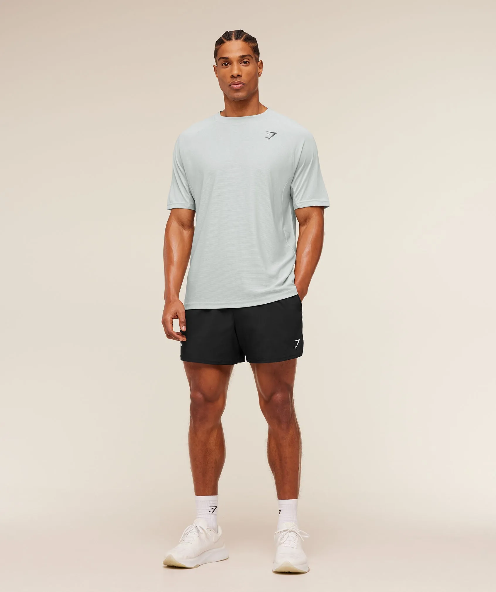 Gymshark Weekend T-Shirt - Light Grey/White sold by Gymshark product image thumbnail 4