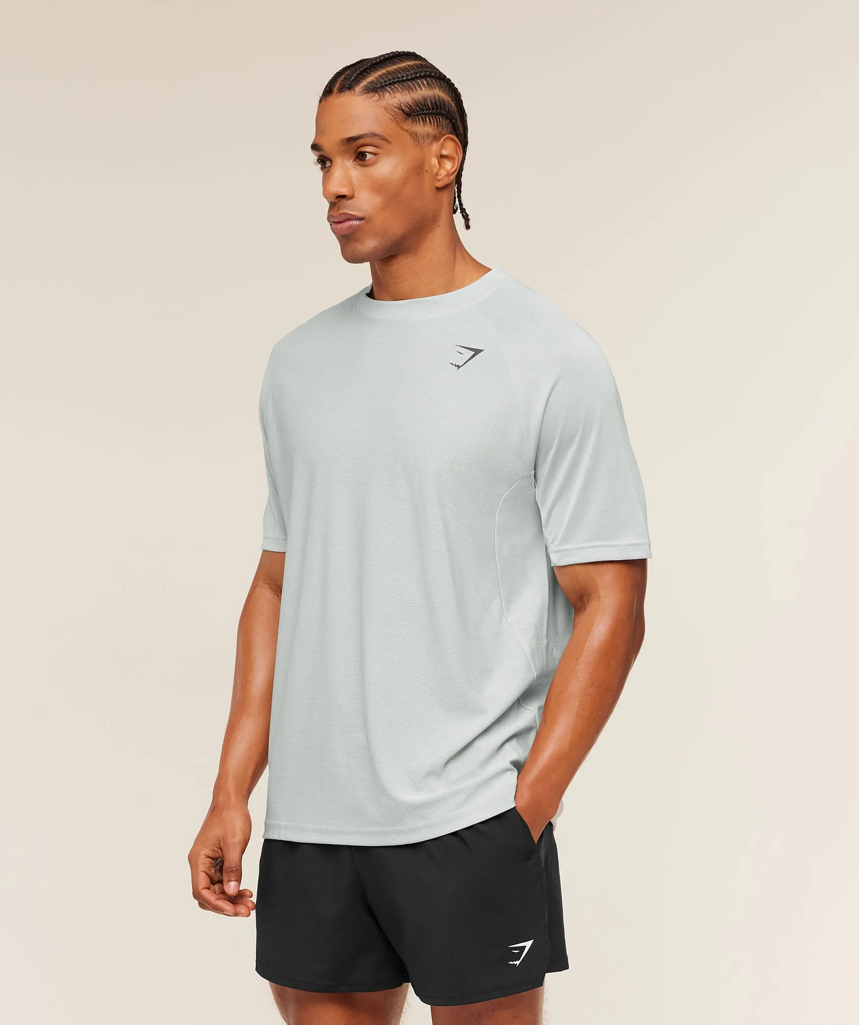 Gymshark Weekend T-Shirt - Light Grey/White sold by Gymshark product image thumbnail 3