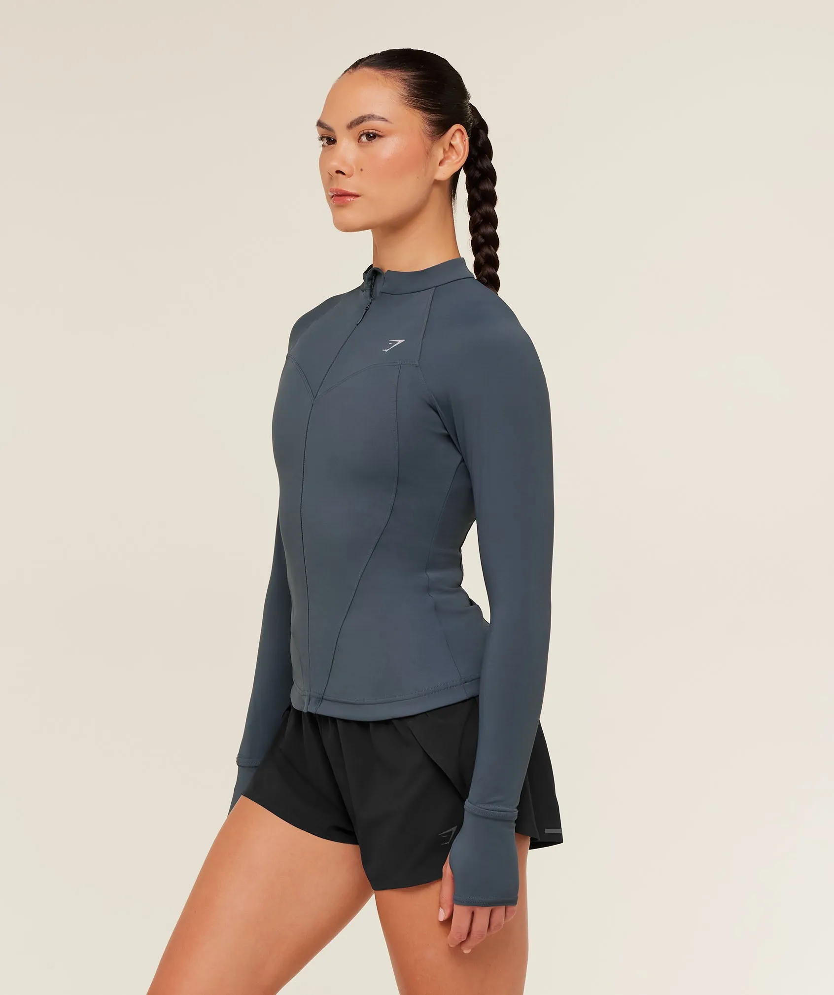 Gymshark Running Full Zip Jacket - Titanium Blue sold by Gymshark product image thumbnail 4