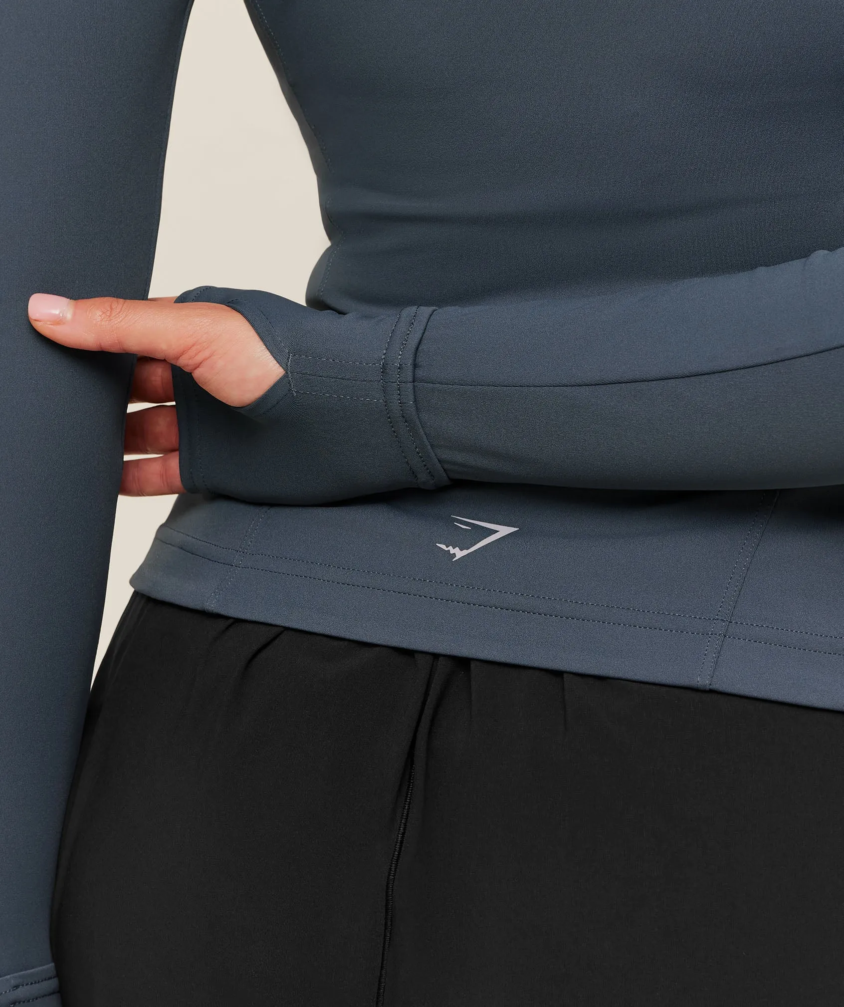Gymshark Running Full Zip Jacket - Titanium Blue sold by Gymshark product image thumbnail 5