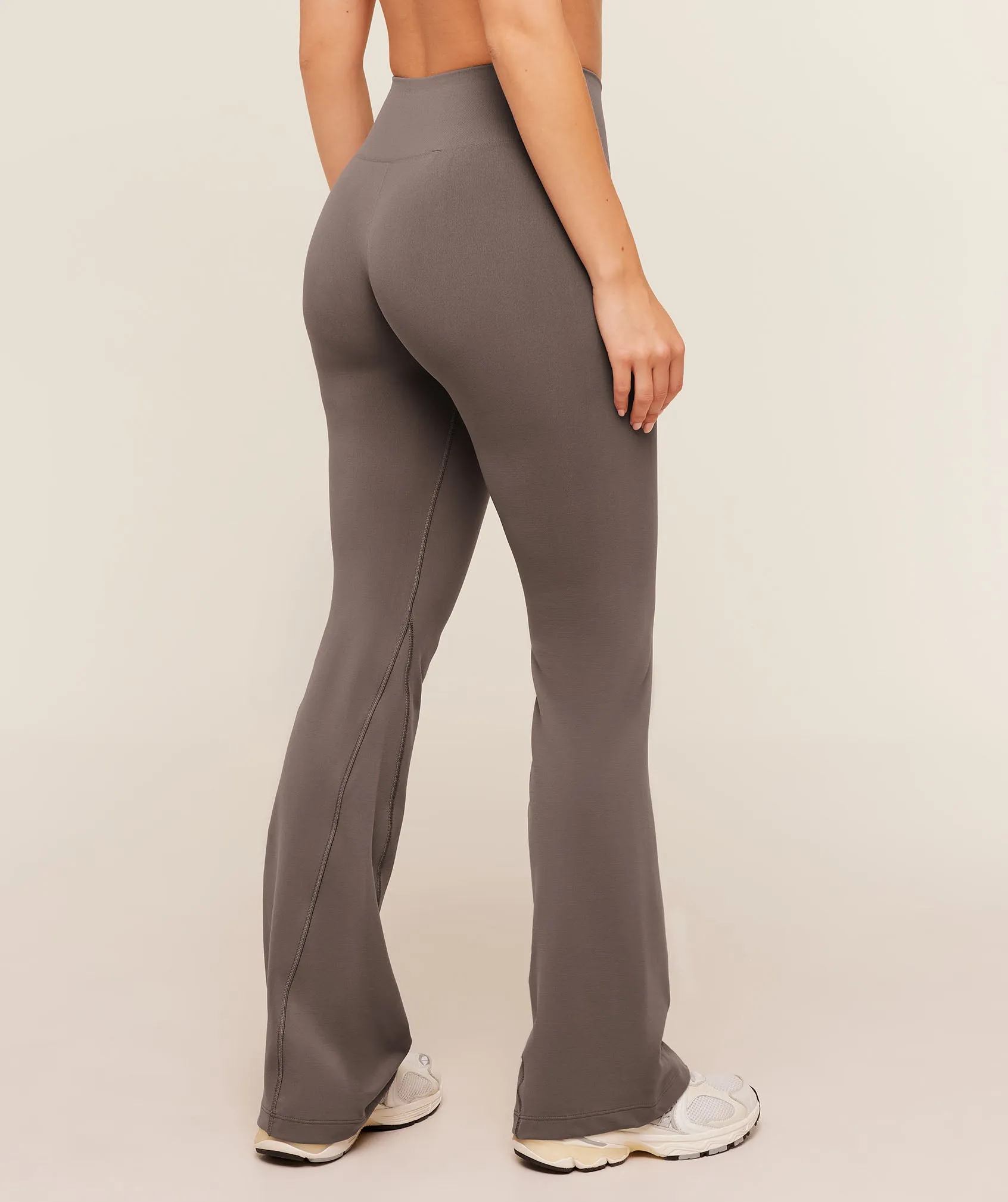 Gymshark Soft Sculpt Flared Leggings - Cool Brown sold by Gymshark product image thumbnail 2