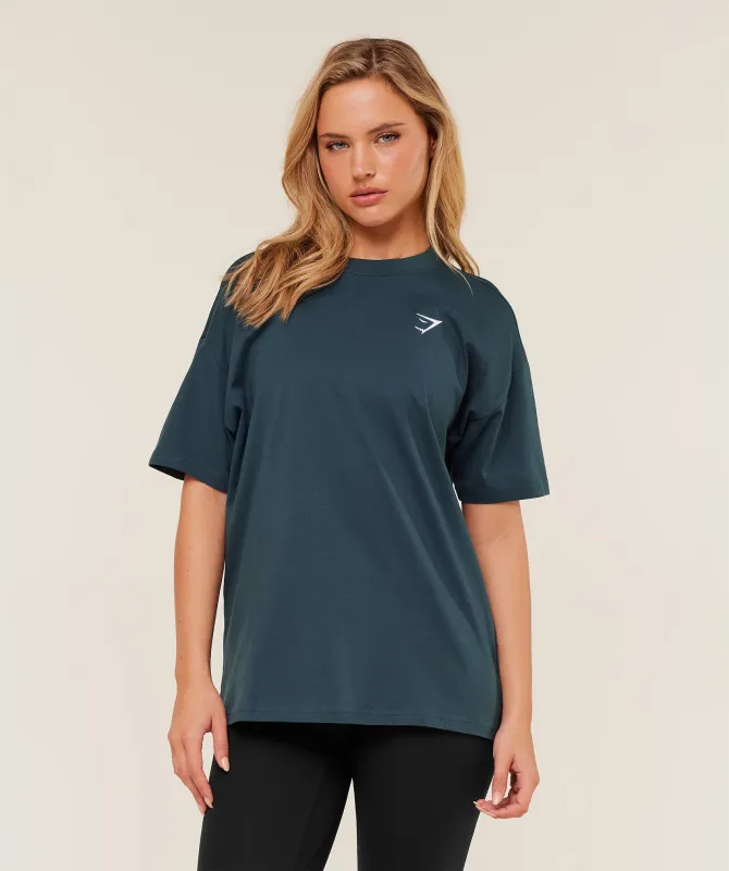 Gymshark TRAINING OVERSIZED T-SHIRT - GS Stealth Blue made by Gymshark