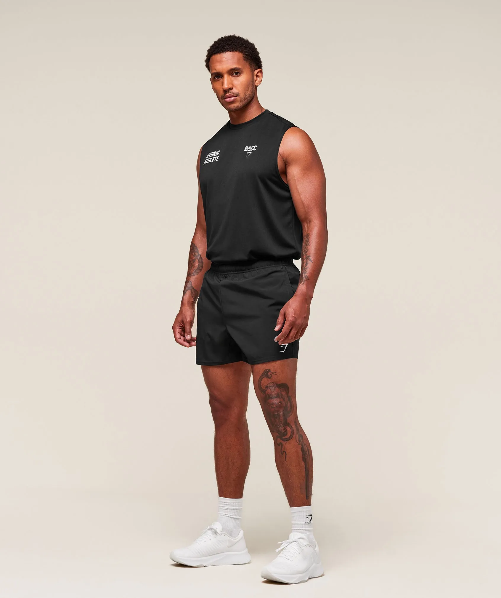 Gymshark Hybrid Athlete Cut Off Tank - Black sold by Gymshark product image thumbnail 4