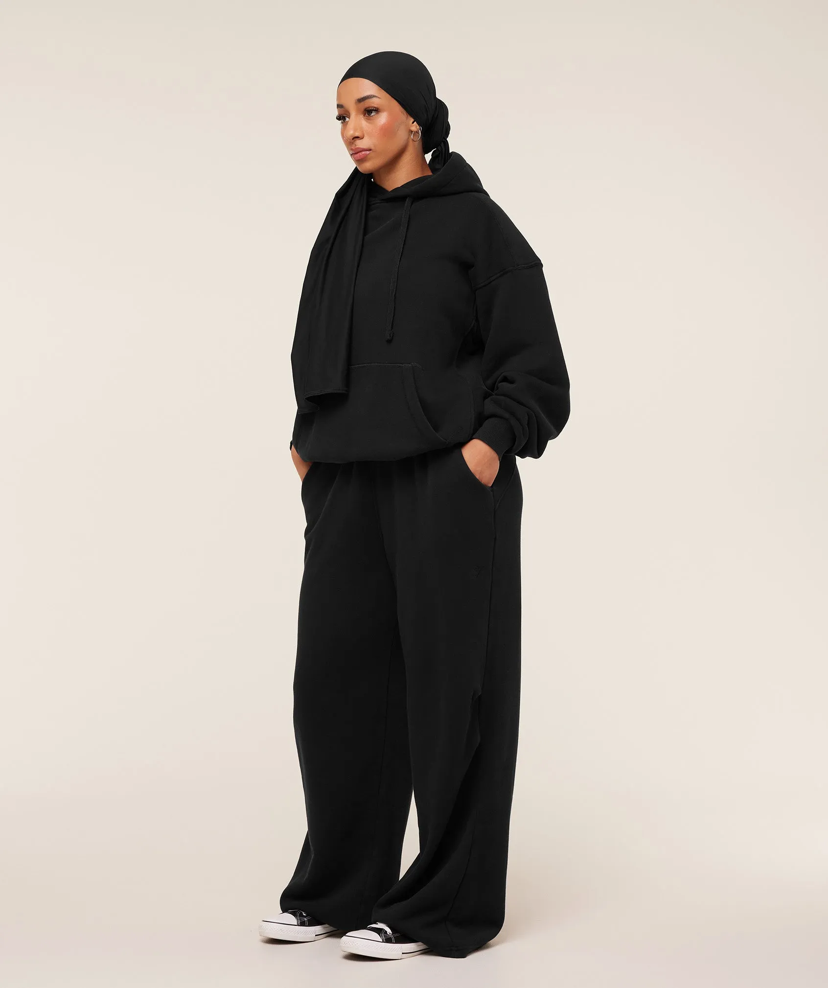 Gymshark Pump Cover Structured Fleece Pant - Black/Wash sold by Gymshark product image thumbnail 4