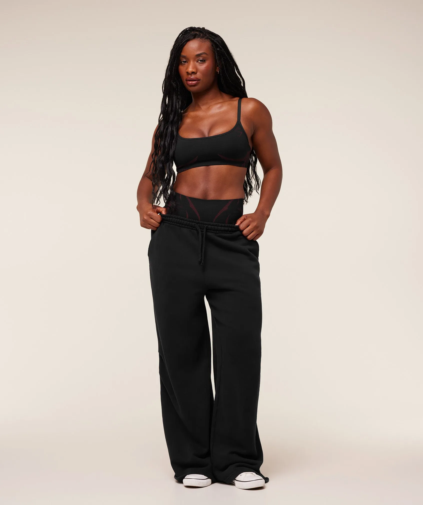 Gymshark Pump Cover Structured Fleece Pant - Black/Wash sold by Gymshark product image thumbnail 5