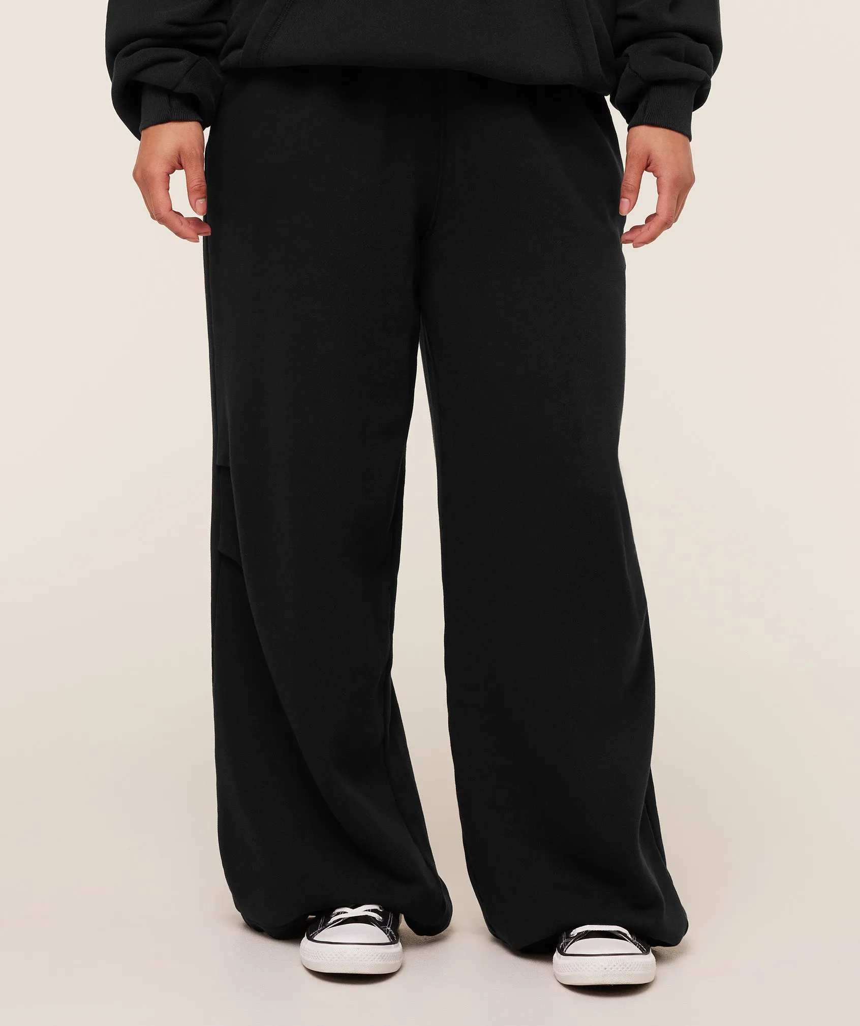 Gymshark Pump Cover Structured Fleece Pant - Black/Wash sold by Gymshark