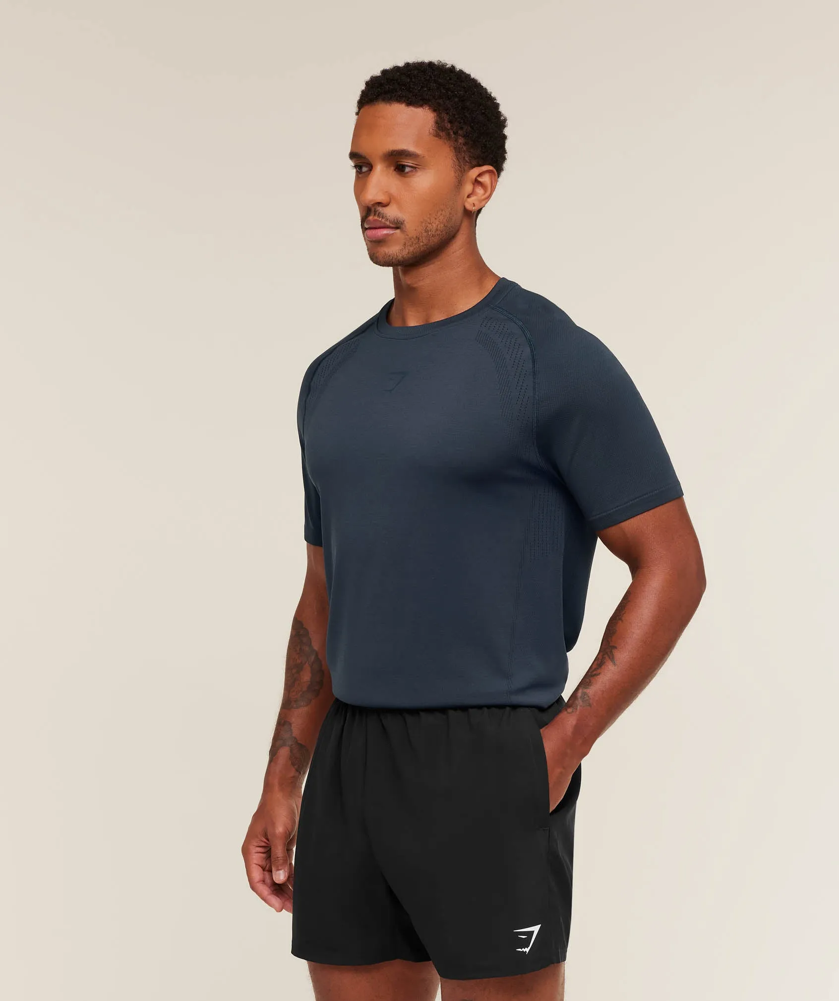 Gymshark Versatile Seamless T-Shirt - Heavy Blue/Navy sold by Gymshark product image thumbnail 3