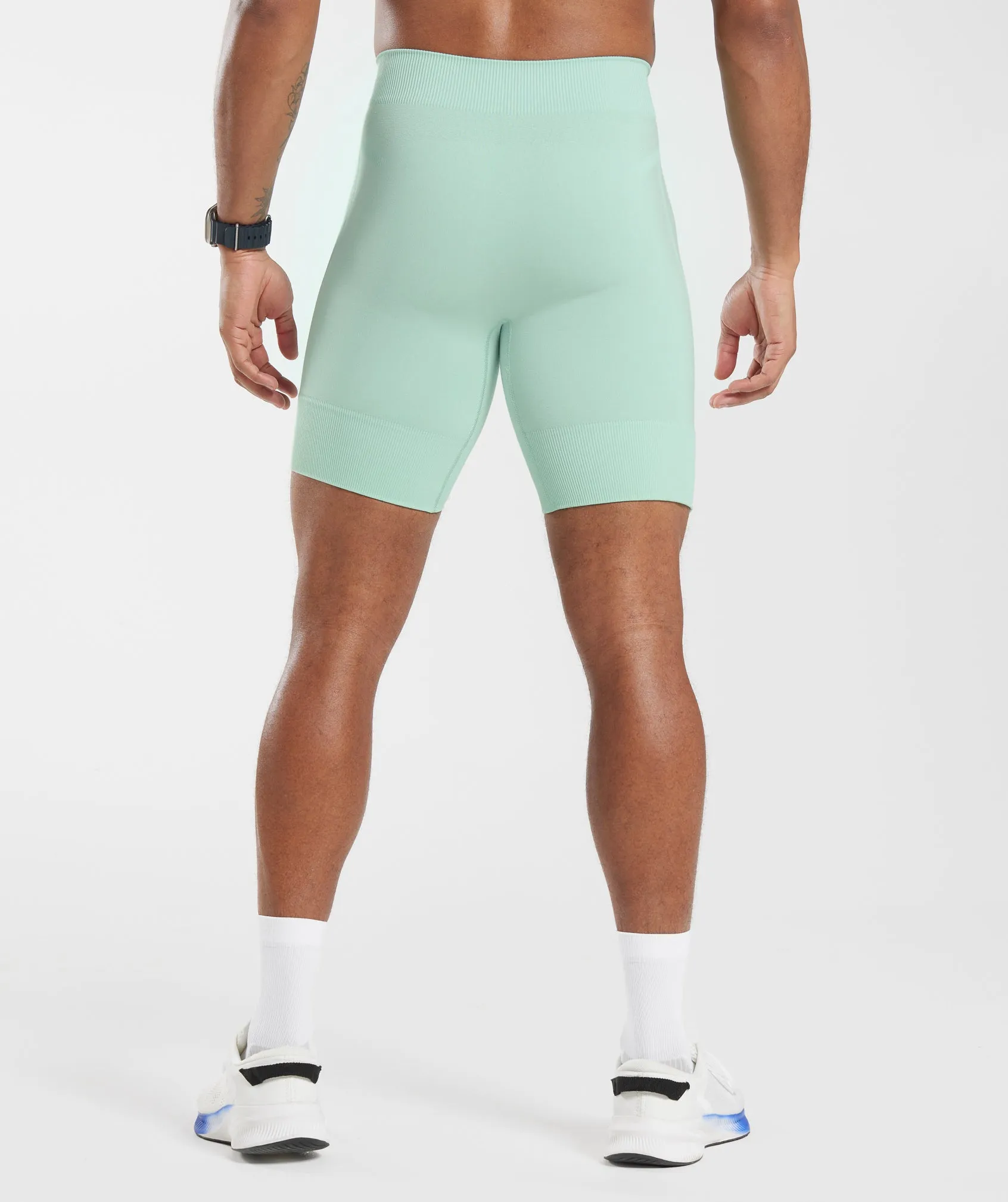 Gymshark Running Seamless 7" Shorts - Pastel Green sold by Gymshark product image thumbnail 2