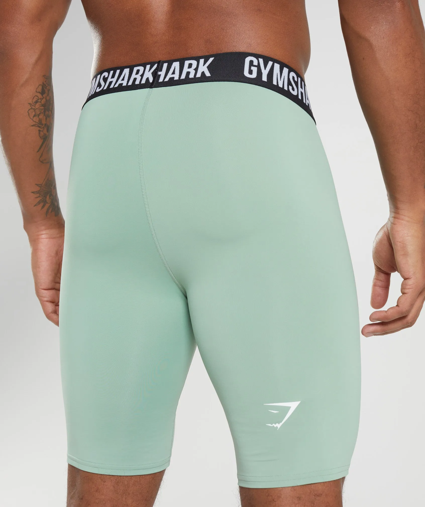 Gymshark Element Baselayer Shorts - Desert Sage Green sold by Gymshark product image thumbnail 3