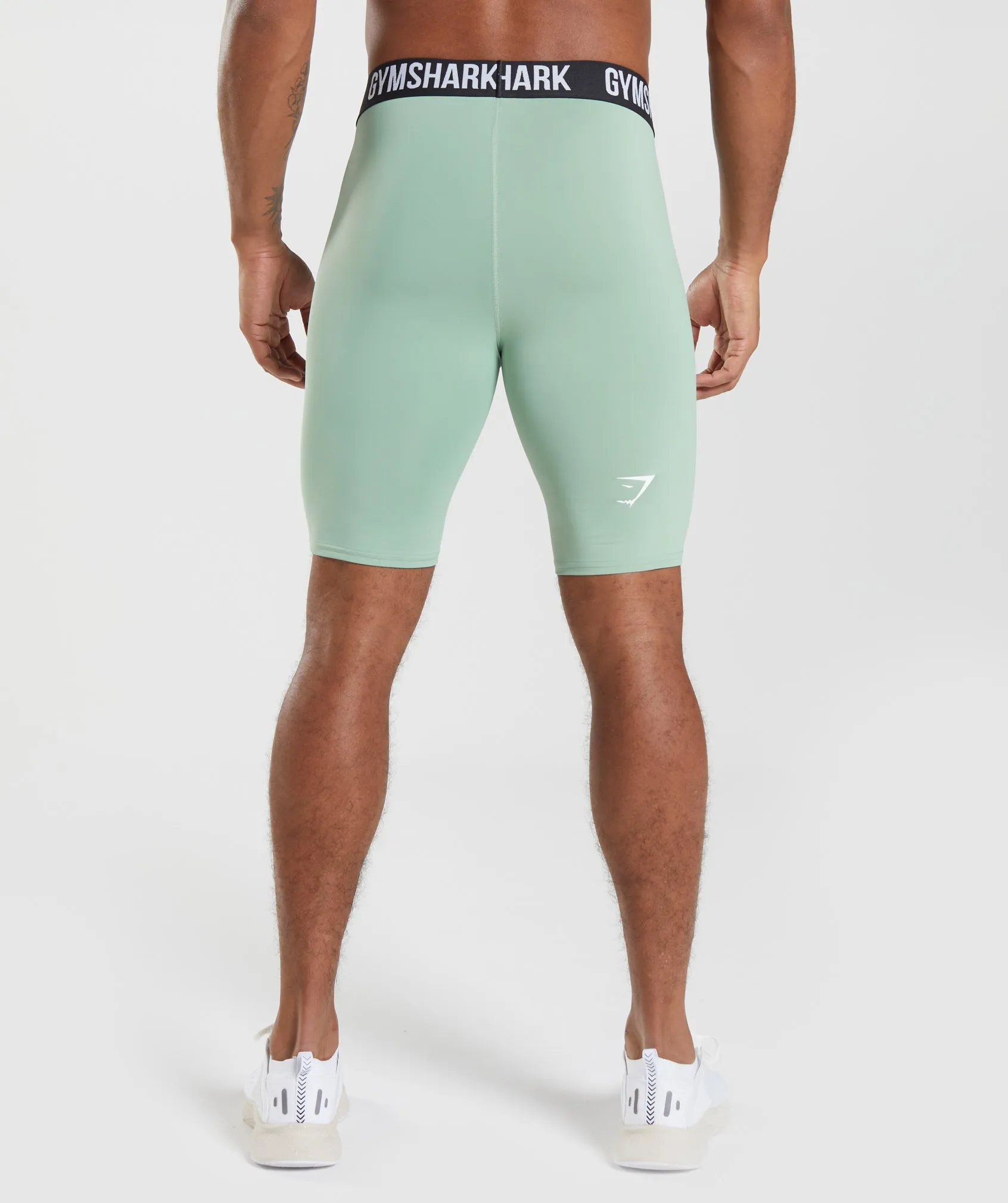 Gymshark Element Baselayer Shorts - Desert Sage Green sold by Gymshark product image thumbnail 2