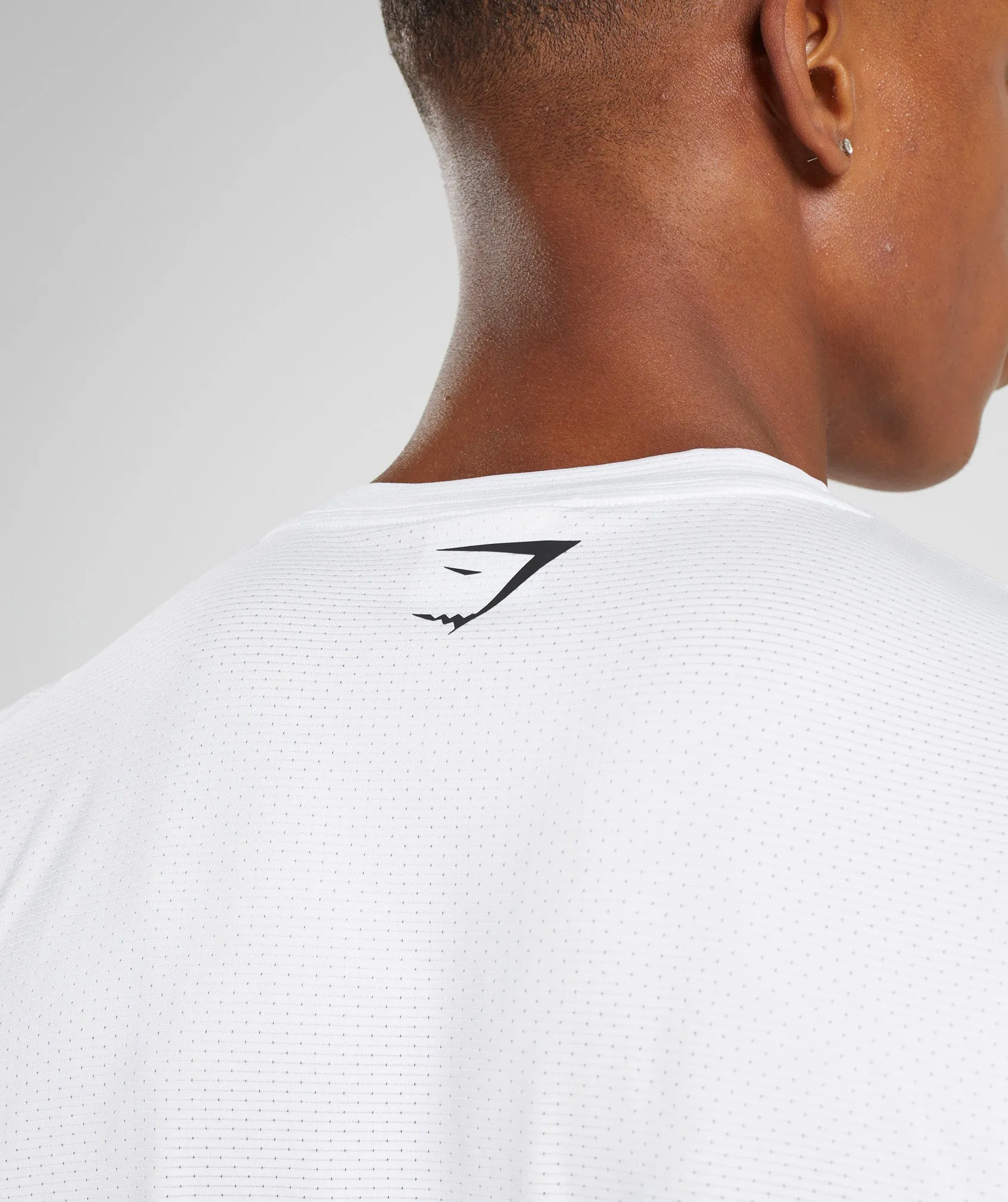 Gymshark Sport Stripe Long Sleeve T-Shirt - White sold by Gymshark product image thumbnail 5