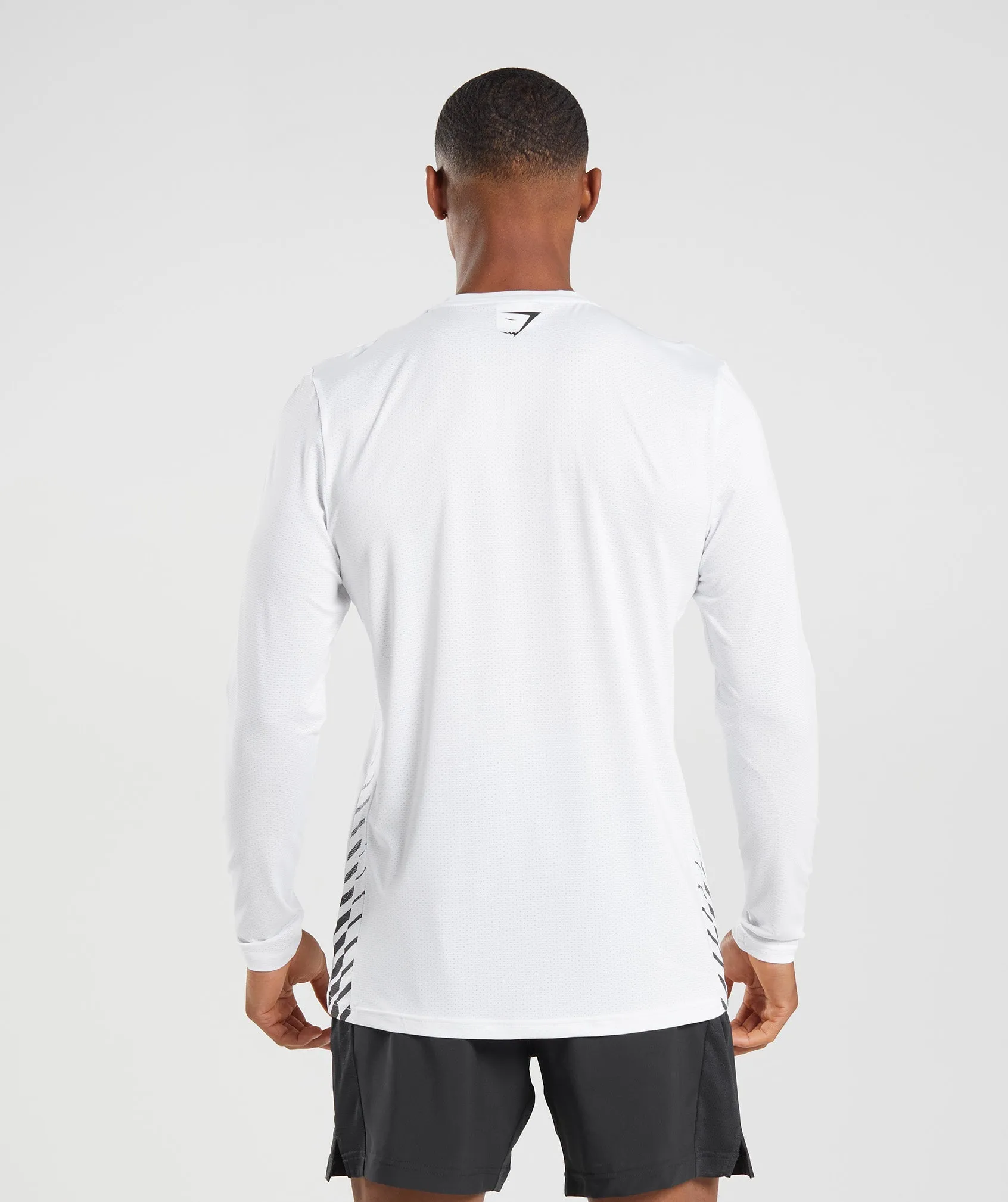 Gymshark Sport Stripe Long Sleeve T-Shirt - White sold by Gymshark product image thumbnail 2