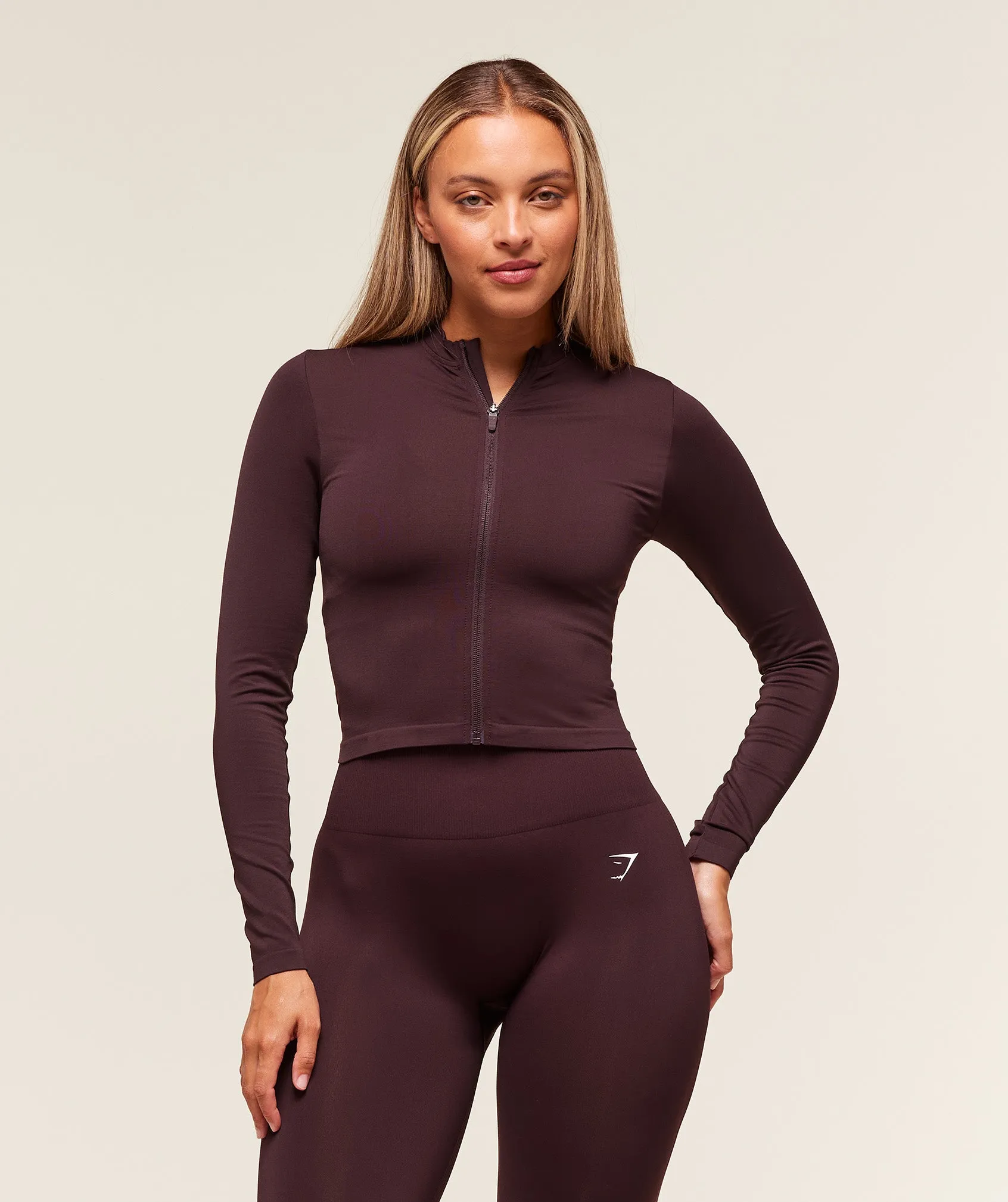 Gymshark Everyday Seamless Zip Tracktop - Cherry Purple sold by Gymshark
