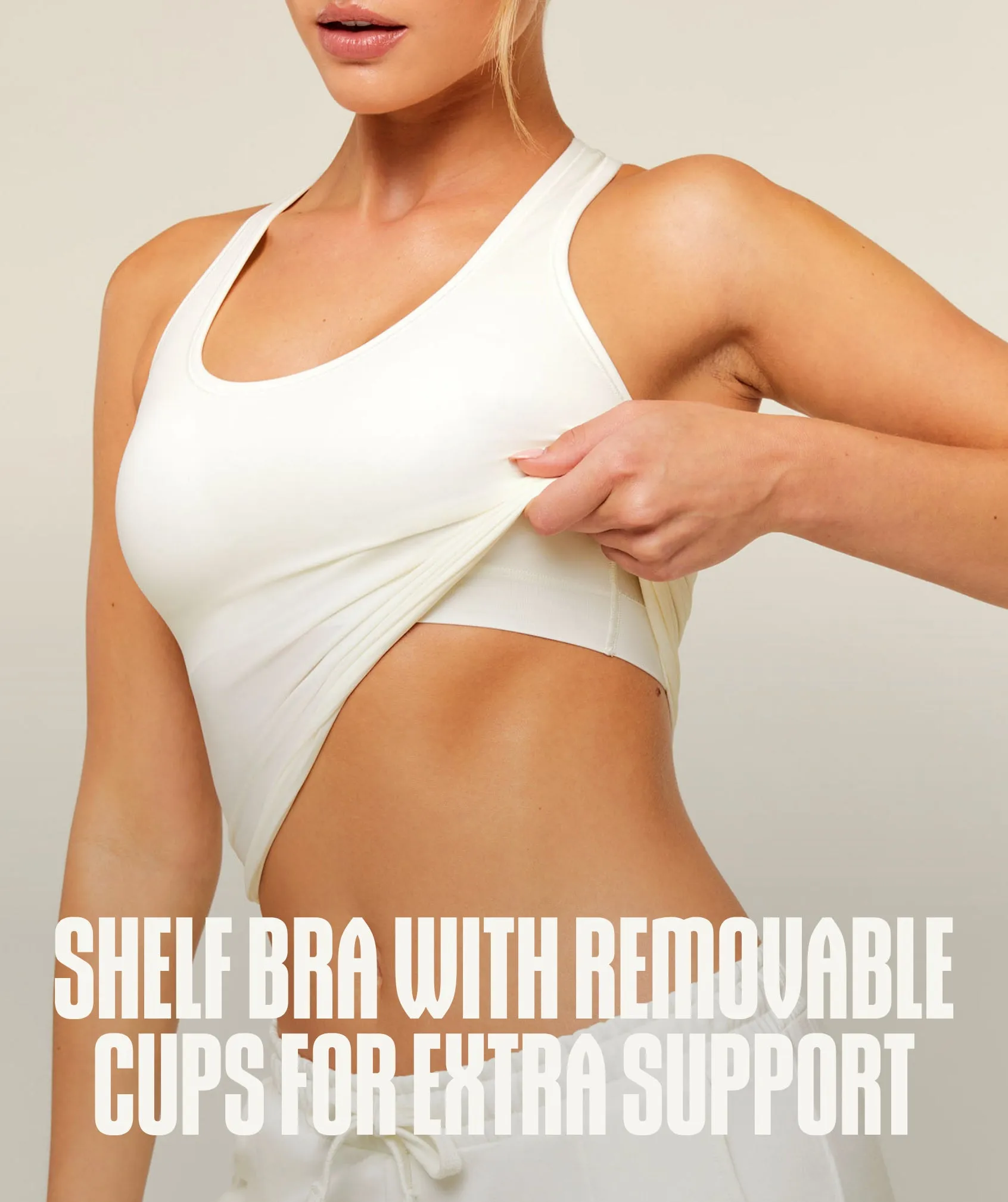 Gymshark FeatherForm Tank - Soft White sold by Gymshark product image thumbnail 2