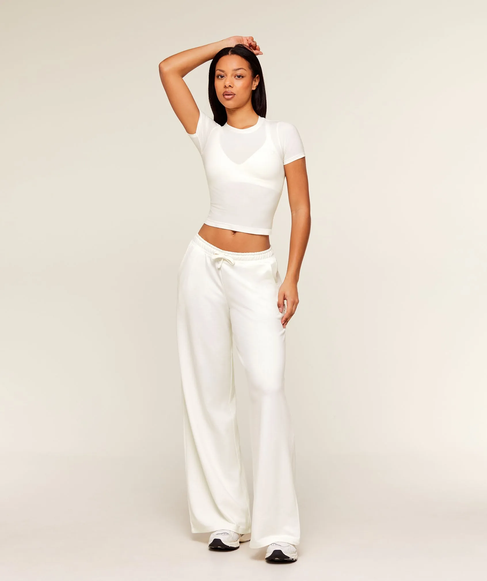 Gymshark Lightweight Wide Leg Pant Tall - Soft White sold by Gymshark product image thumbnail 5