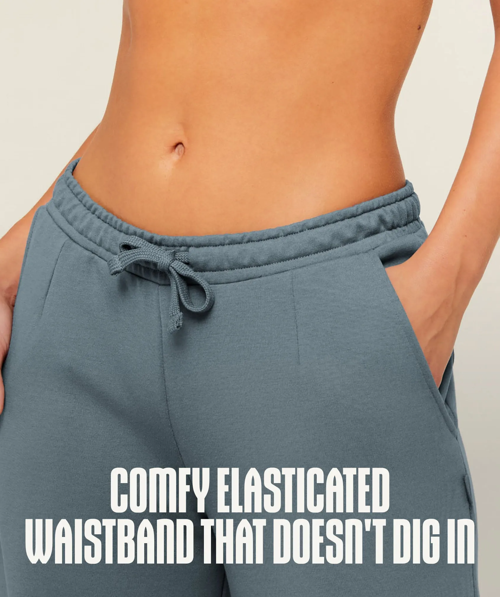 Gymshark Lightweight Wide Leg Pants Regular - Iron Blue sold by Gymshark product image thumbnail 2