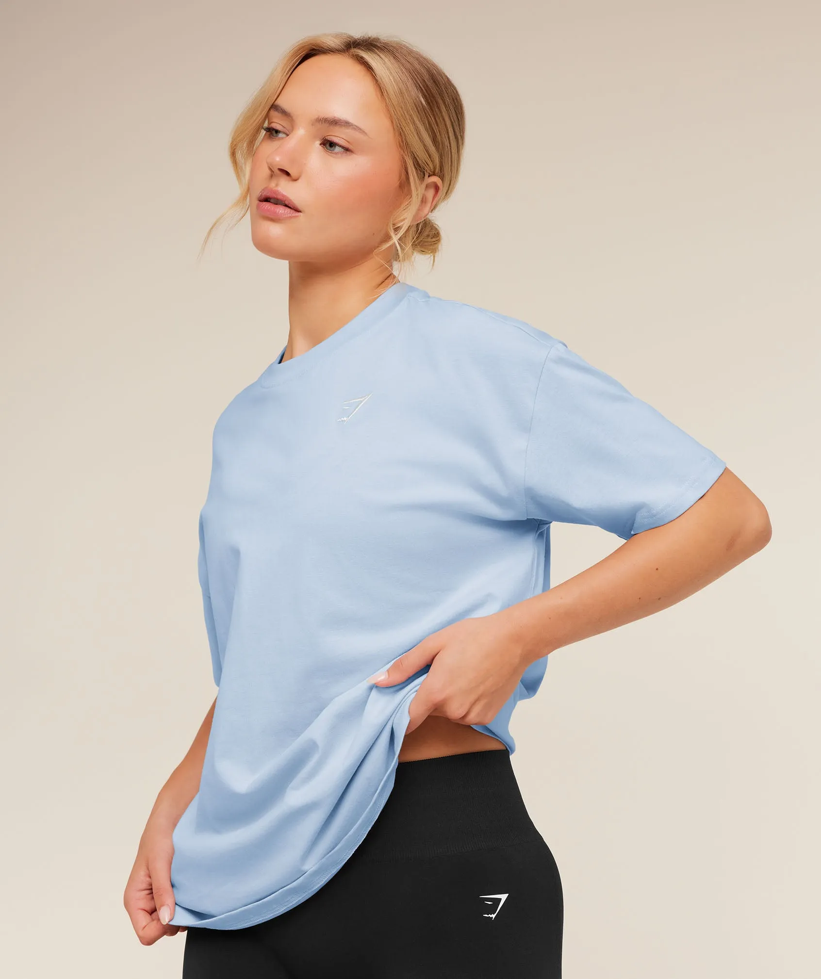 Gymshark Training Oversized T-Shirt - Chilled Blue sold by Gymshark product image thumbnail 4