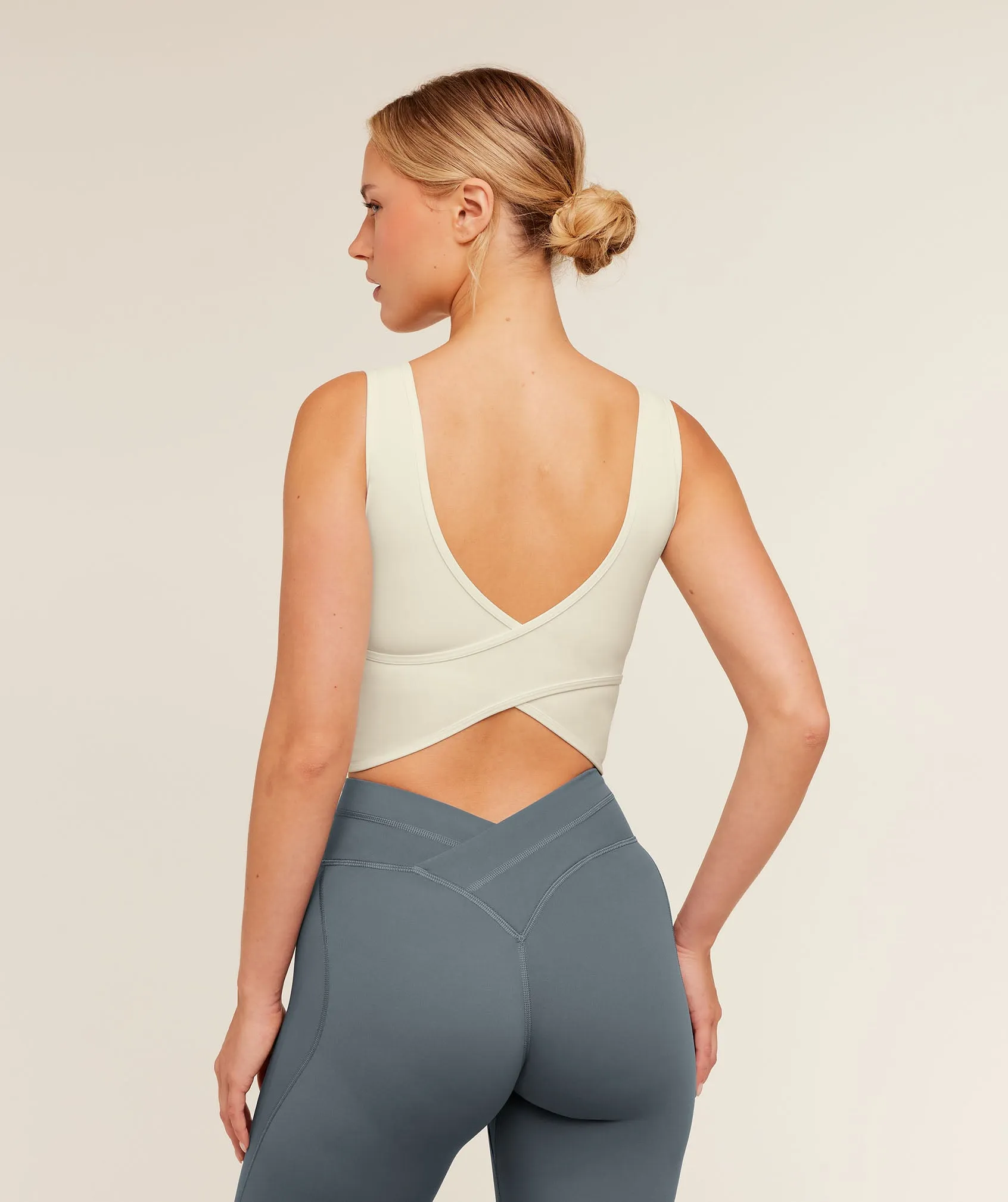Gymshark Crossover Back Tank - Soft White sold by Gymshark product image thumbnail 2