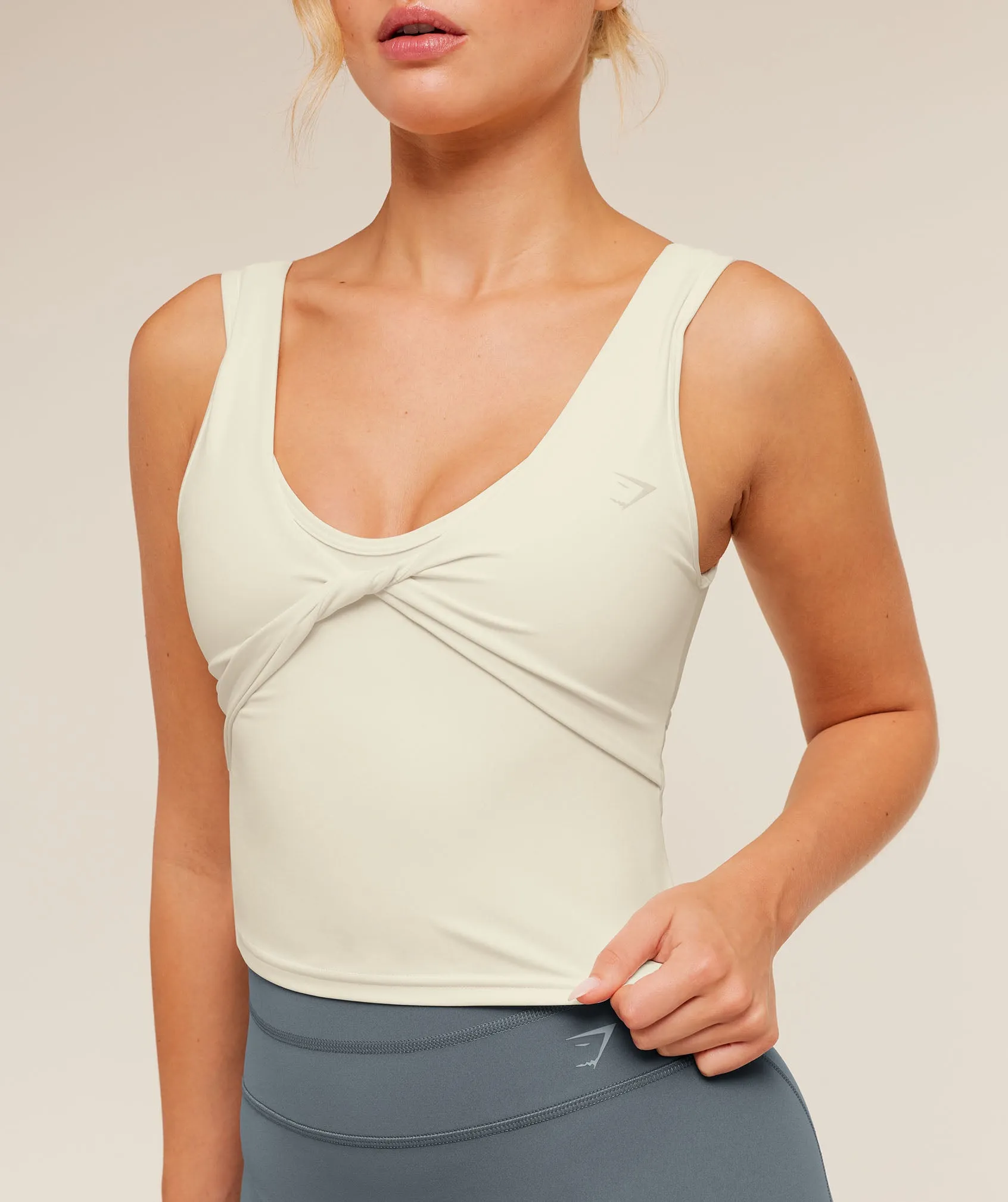 Gymshark Crossover Back Tank - Soft White sold by Gymshark product image thumbnail 5