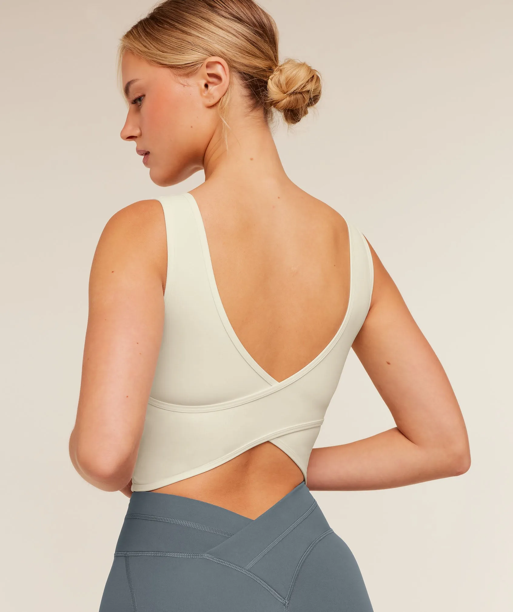 Gymshark Crossover Back Tank - Soft White sold by Gymshark product image thumbnail 4