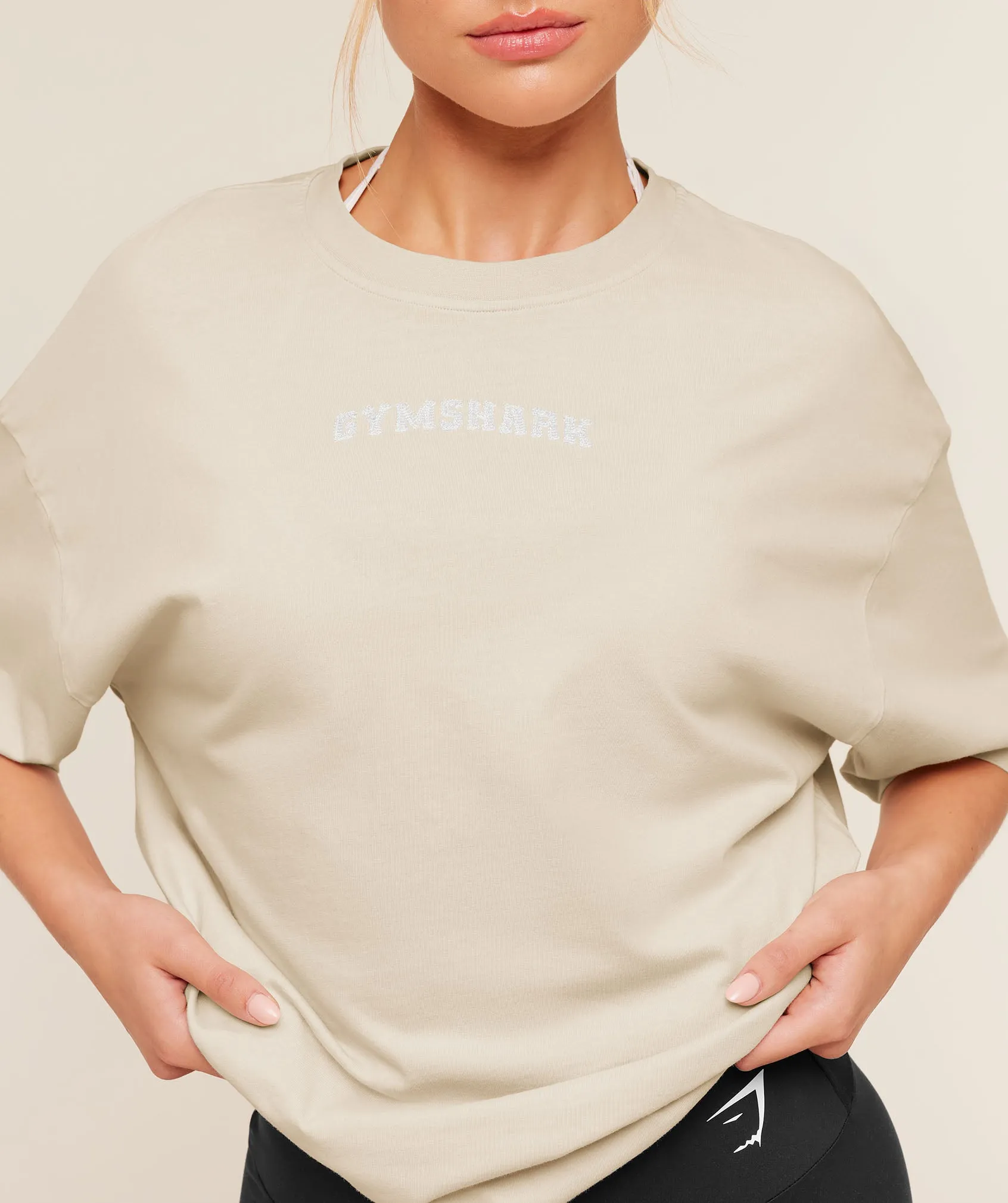 Gymshark Chainstitch Graphic Short Sleeve T-Shirt - Pebble Grey/Wash sold by Gymshark product image thumbnail 5