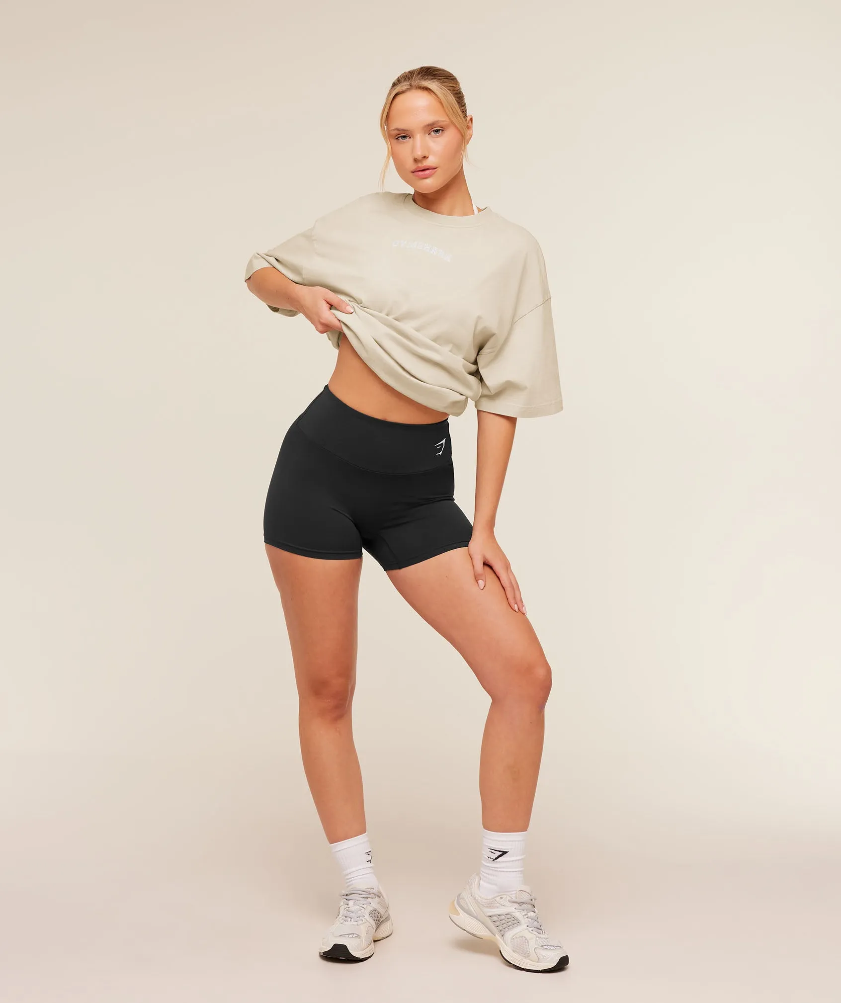 Gymshark Chainstitch Graphic Short Sleeve T-Shirt - Pebble Grey/Wash sold by Gymshark product image thumbnail 4