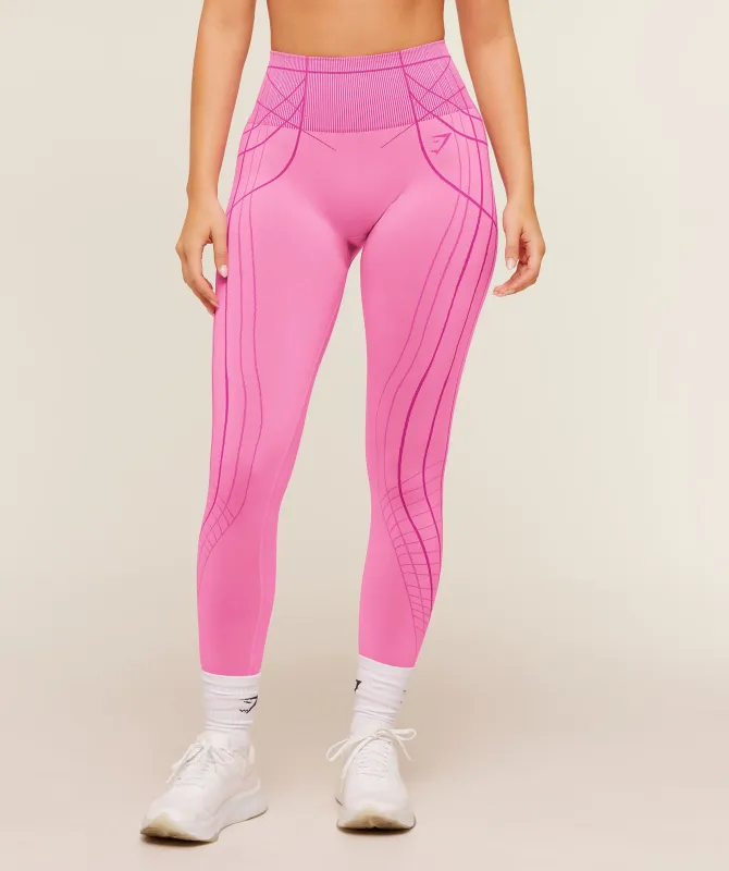Gymshark Apex Seamless Leggings - Focus Pink/Super-Set Pink made by Gymshark