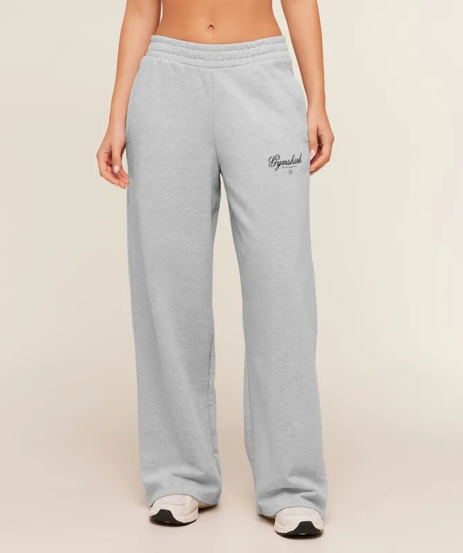 Gymshark Script Embroidery Joggers - Light Grey Core Marl made by Gymshark