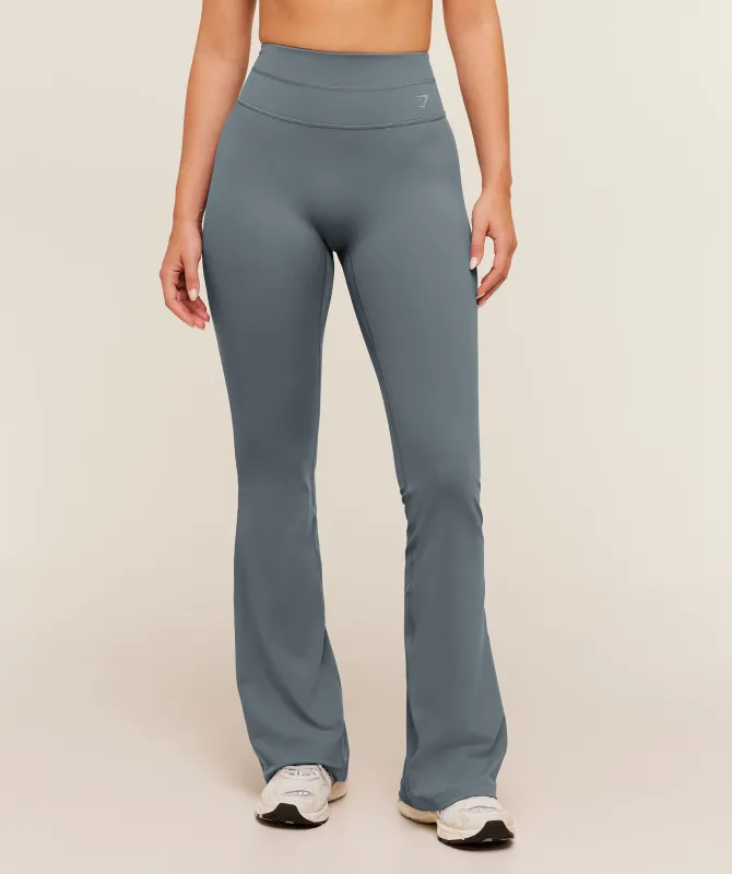 Gymshark Crossover Back Flared Leggings - Iron Blue made by Gymshark